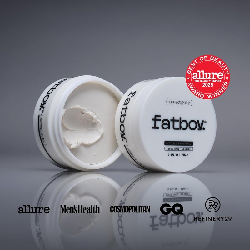Fatboy Hair Perfect Putty - Kaolin Clay Styling Putty for Medium Hold & Volume | Matte Finish, 2.6 Oz
