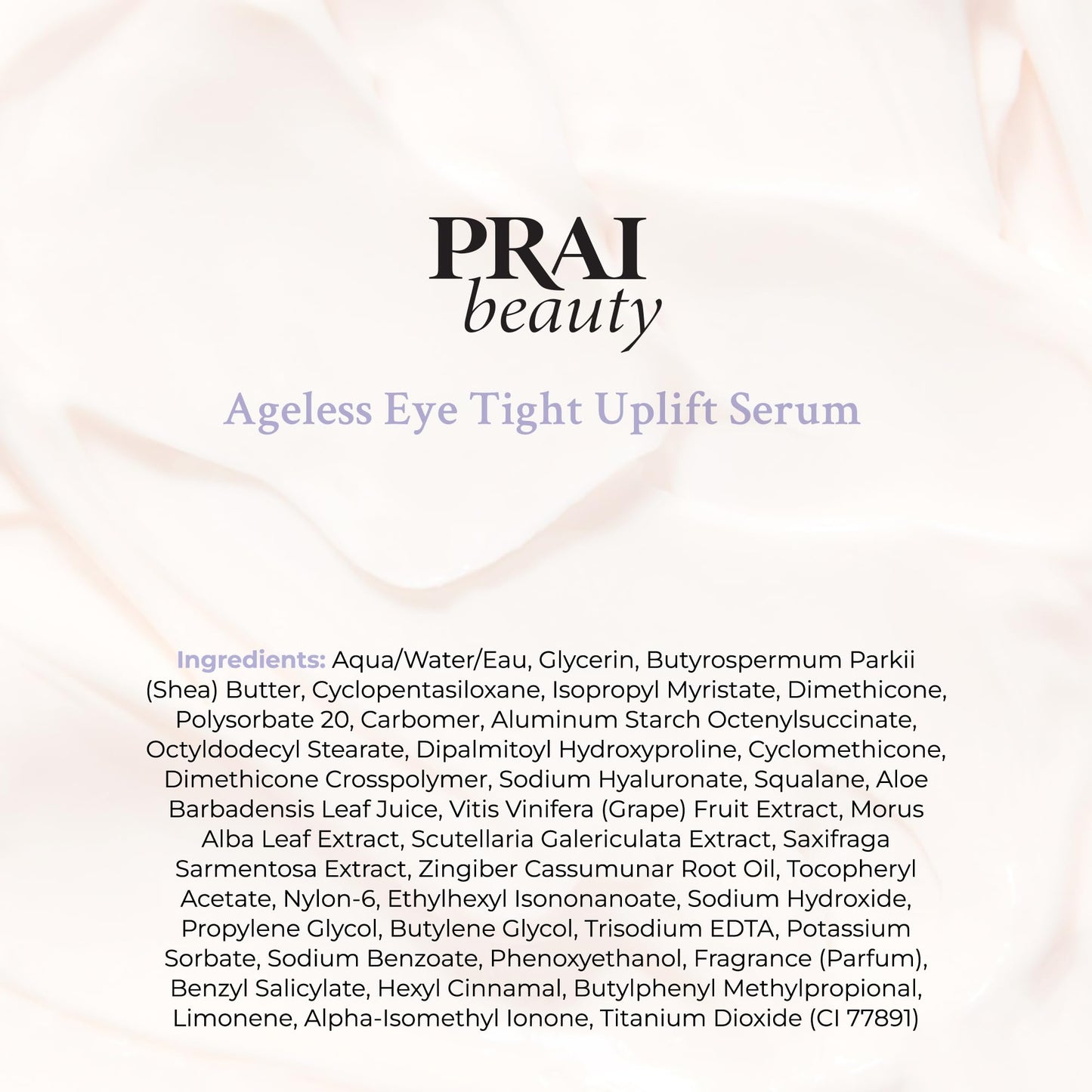 PRAI Beauty Ageless Eye Tight Uplift Serum, Anti-Aging and Hydrating Eye Serum, For Instantly Ageless Brow and Eyelid Area, 0.5 Oz