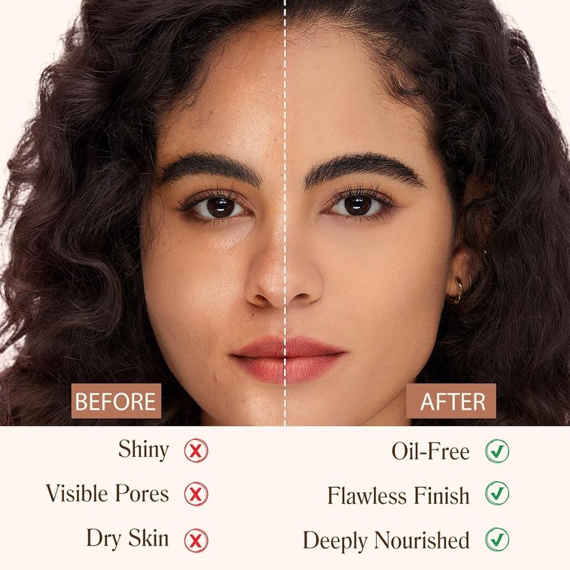 Color Changing Foundation with SPF 50 - 4 in 1 Moisturizing Medium-Full Coverage Cream | Lightweight Natural Look Makeup