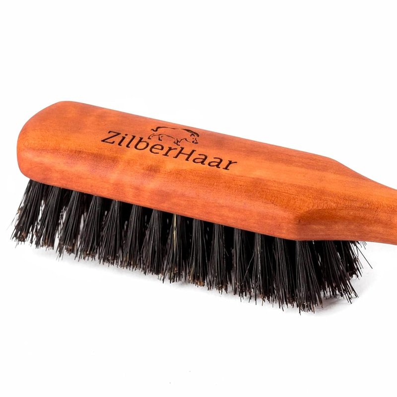 ZilberHaar Beard Brush - Soft Boar Bristles for Grooming | Promotes Growth & Straightens Beards