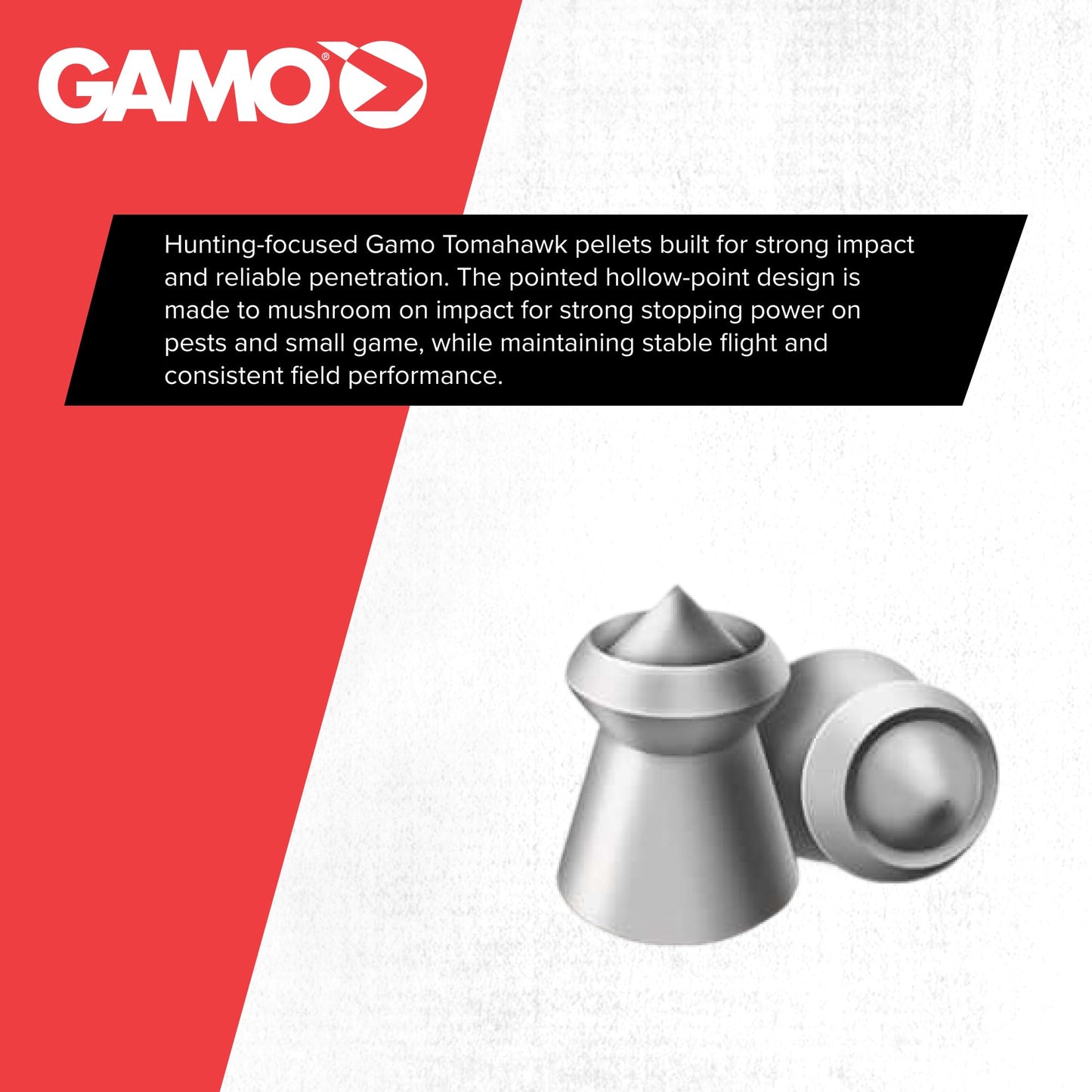 Gamo Tomahawk Hollow Point .177 Caliber Pellets - 7.56 Grain - 750 Count