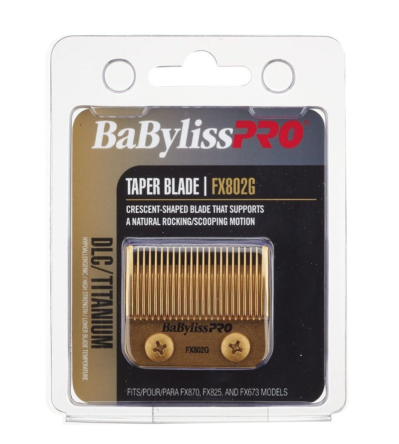 BaBylissPRO Replacement Taper Clipper Blades - Compatible with FX870, FX825, FX673 | 2-Hole Blade Systems