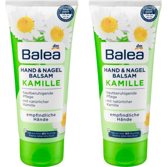 Balea Hand Cream Chamomile - Nourishing Moisturizer | 100 ml (Pack of 2)