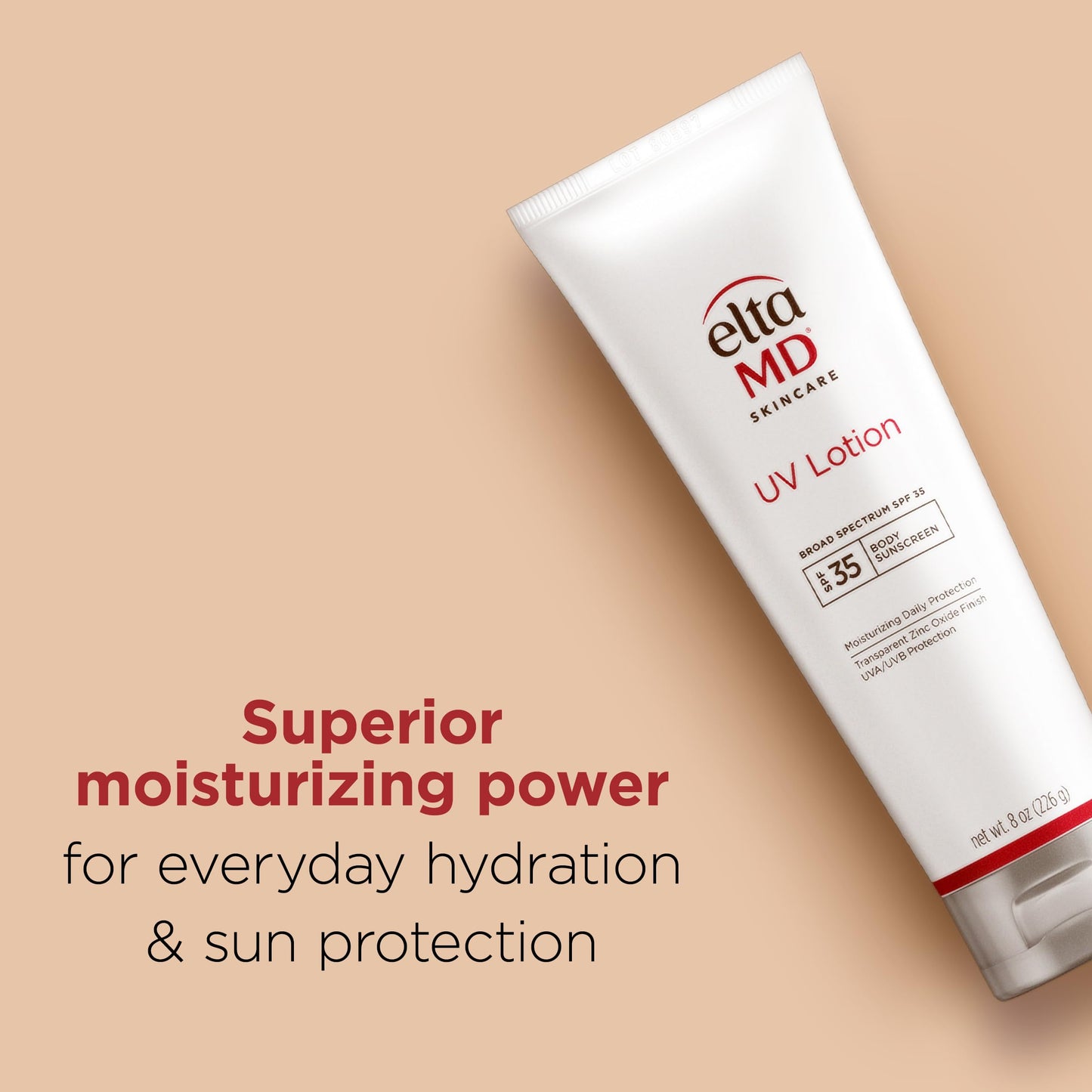 EltaMD UV Lotion SPF 30+ Sunscreen Moisturizer for Face and Body, Mineral Based with Zinc Oxide and Hyaluronic Acid for Sensitive Skin, Non-Greasy & Fragrance-Free