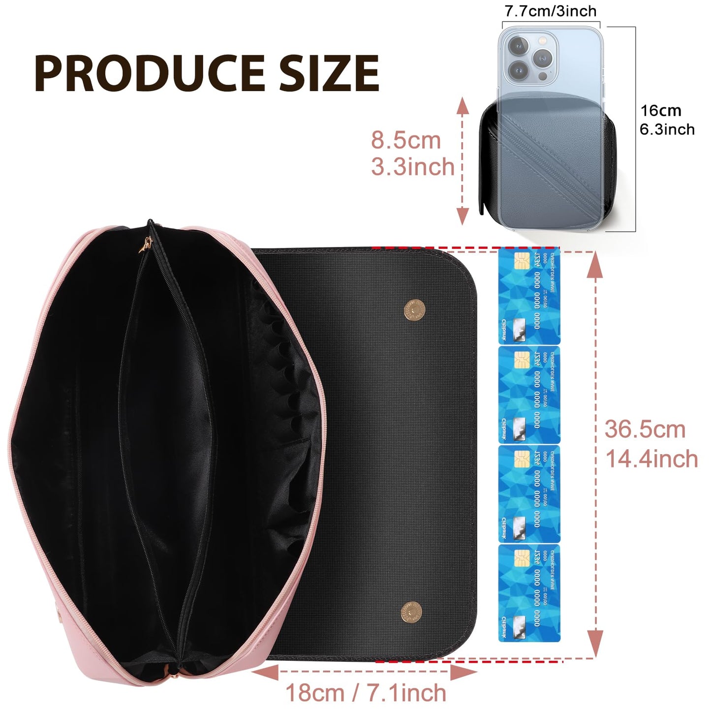 SS Hair Tools Travel Bag and Heat Resistant Mat for Hot Tools, Leather Curling Iron Case, Portable Essentials for Women, Black