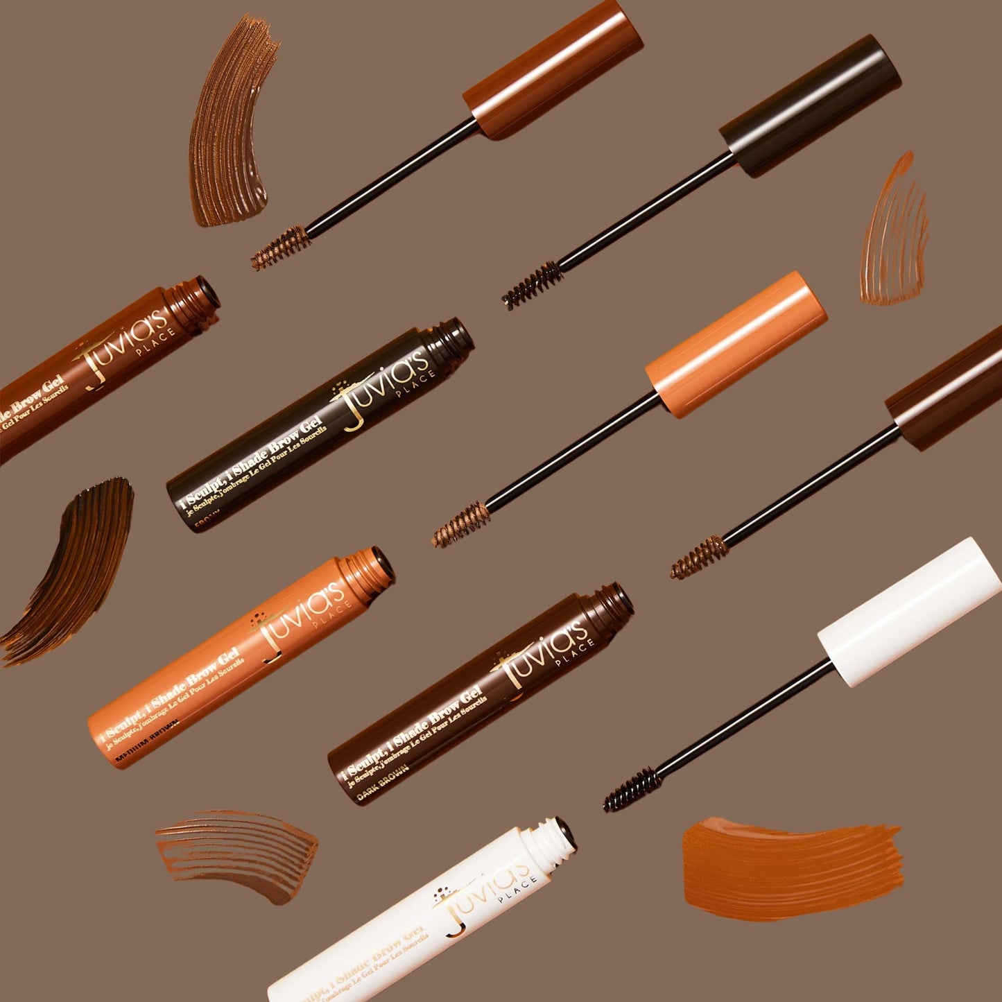 Juvia's Place iSculpt, iShade Eyebrow Gel - Dark Brown, Waterproof Gel for Eyebrows, Brows Enhancer Makeup, Brows Filler makeup, Tinted Brow, Advanced Eyebrow Definer