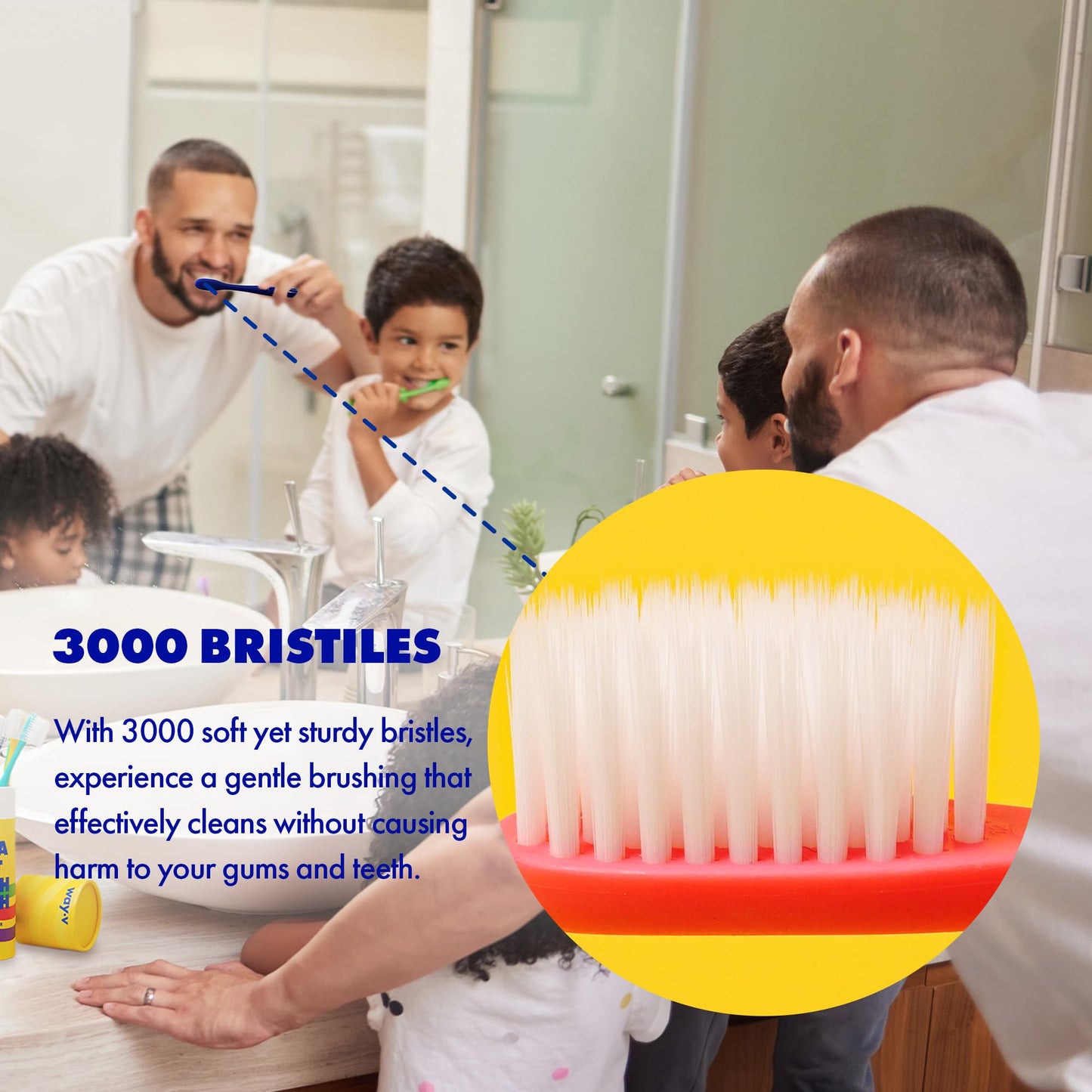 WAY.V Extra Soft Toothbrush Refill for Adults Sensitive Gums and Teeth with Individual Head Covers, 14 Pcs Manual Toothbrushes - Family and Guests - Green (14 Counts, Soft Bristle)