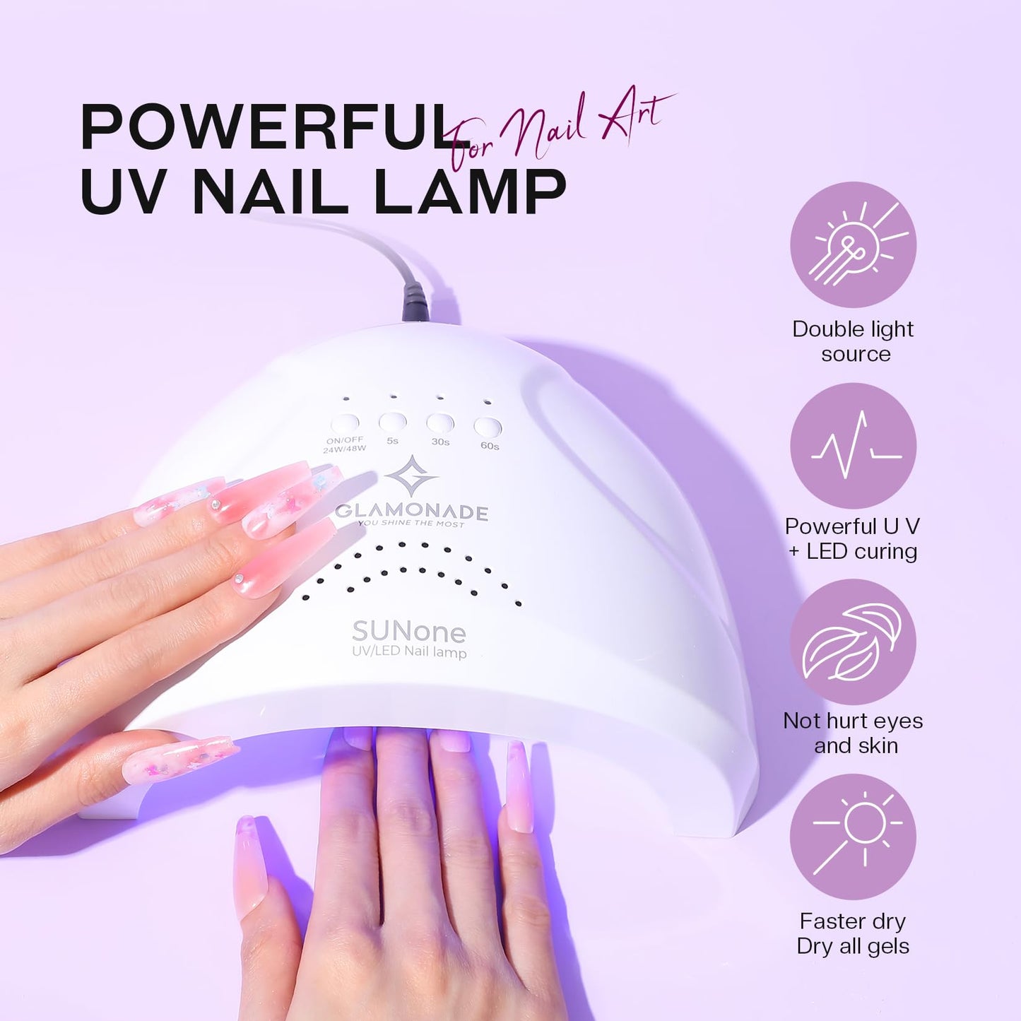 Poly Gel Nail Starter Kit: Nail Drill with 14PC Extended Gel for DIY Art at Home - Salon Quality Home Nail Art Kit Sliding Solution 48W Power U V Lamp Nail Art Designs