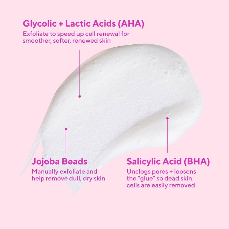 Murad AHA/BHA Exfoliating Cleanser - Triple-Action Cleansing Exfoliator with Salicylic, Lactic, & Glycolic Acids - Creamy Face Wash Removes Dull, Dry Skin for Smoother, Softer Skin - 5 Fl Oz