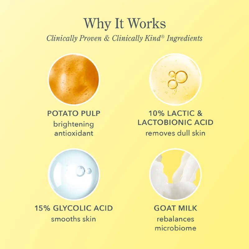 Beekman 1802 Potato Peel - 1.69 fl oz - Fragrance Free - Rapid Resurfacing Milk Facial - At-Home Peel - Visibly Reduces Appearance of Fine Lines & Dark Spots - Good for Sensitive Skin - Cruelty Free