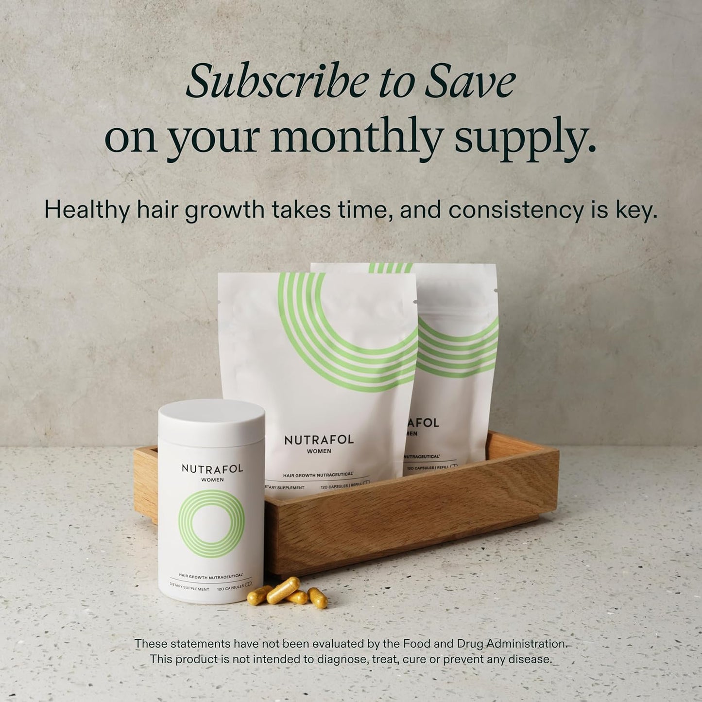 Nutrafol Women Hair Growth Supplements, Ages 18-44, 2-Month Pouches