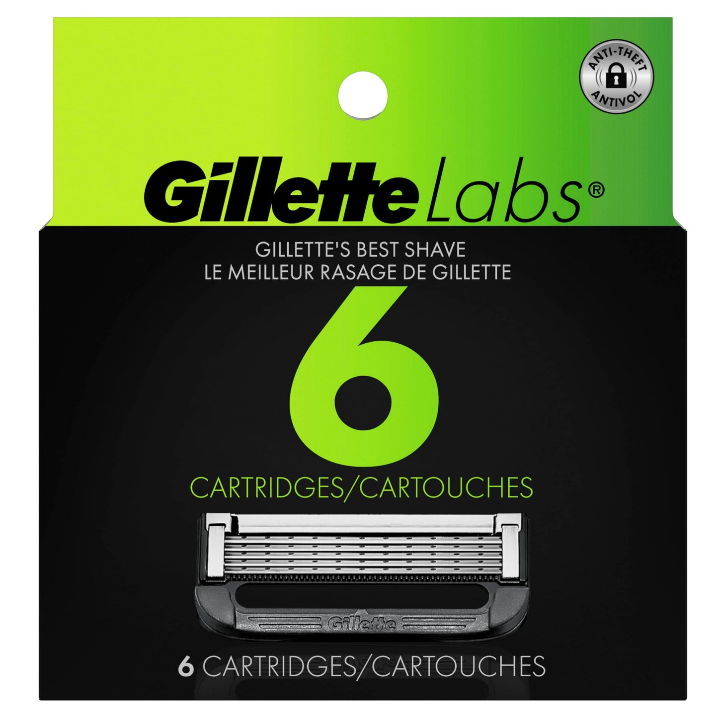Gillette Labs Razor Blade Shaving Refills for Men, 6 count
