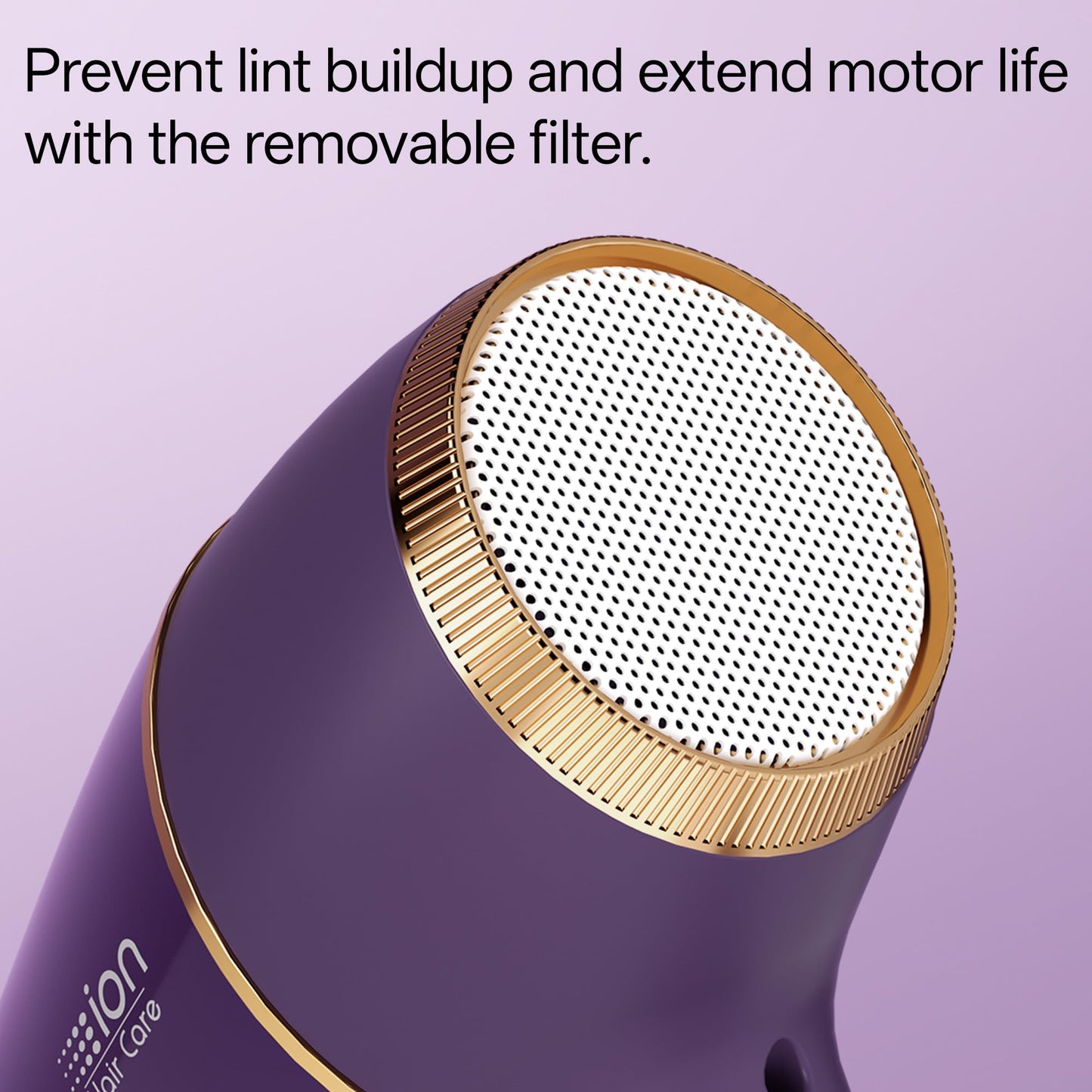 VAGARY Hair Dryer with Diffuser Concentrator, 2200W Professional Salon Ionic Blow Dryer for Frizz Free Smooth Hair, Featuring 2 Speeds and 2 Heat Settings, Cool Shot Button（Purple）