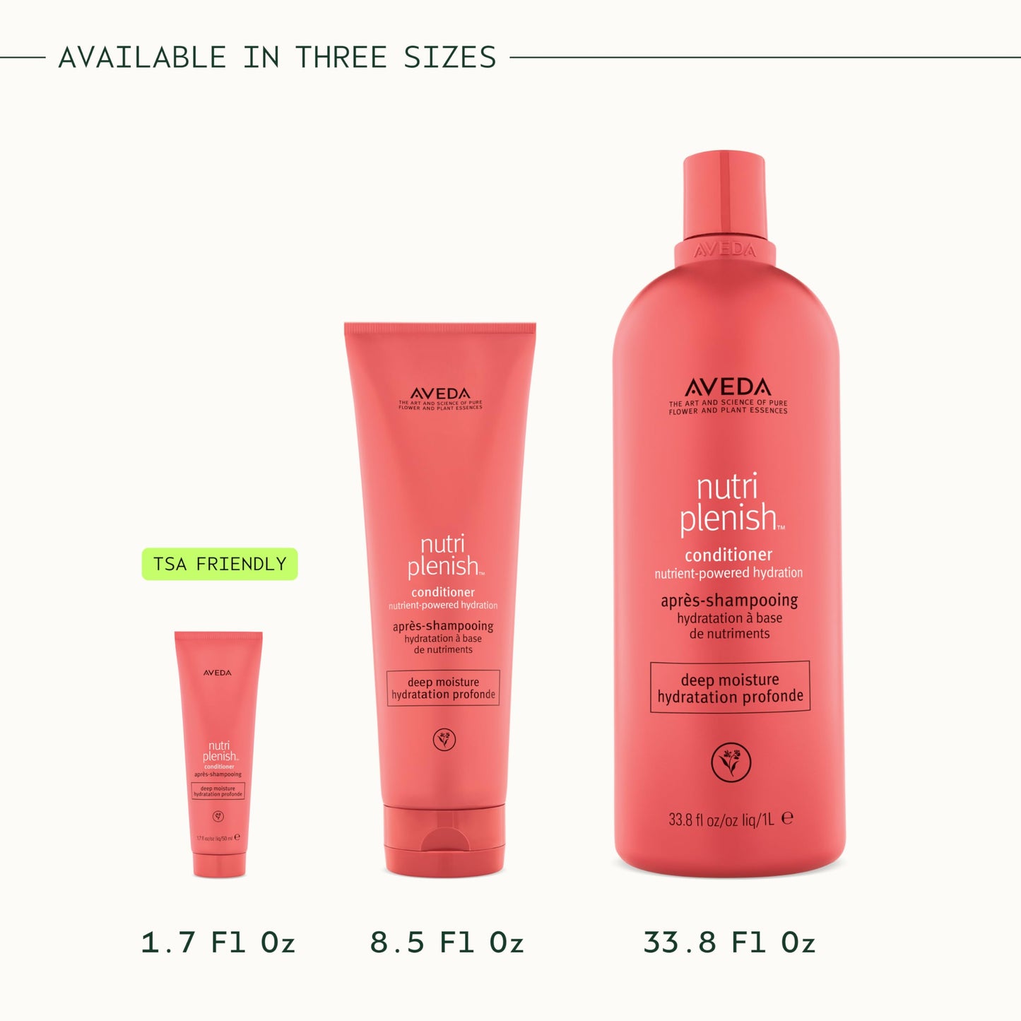 Aveda Nutriplenish Conditioner Deep Moisture | Richly Hydrating for Medium to Thick Dry to Very Dry Hair | Organic Pomegranate Oil, Coconut Oil, Mango Butter | 96% Naturally Derived*, 33.8 Fl Oz
