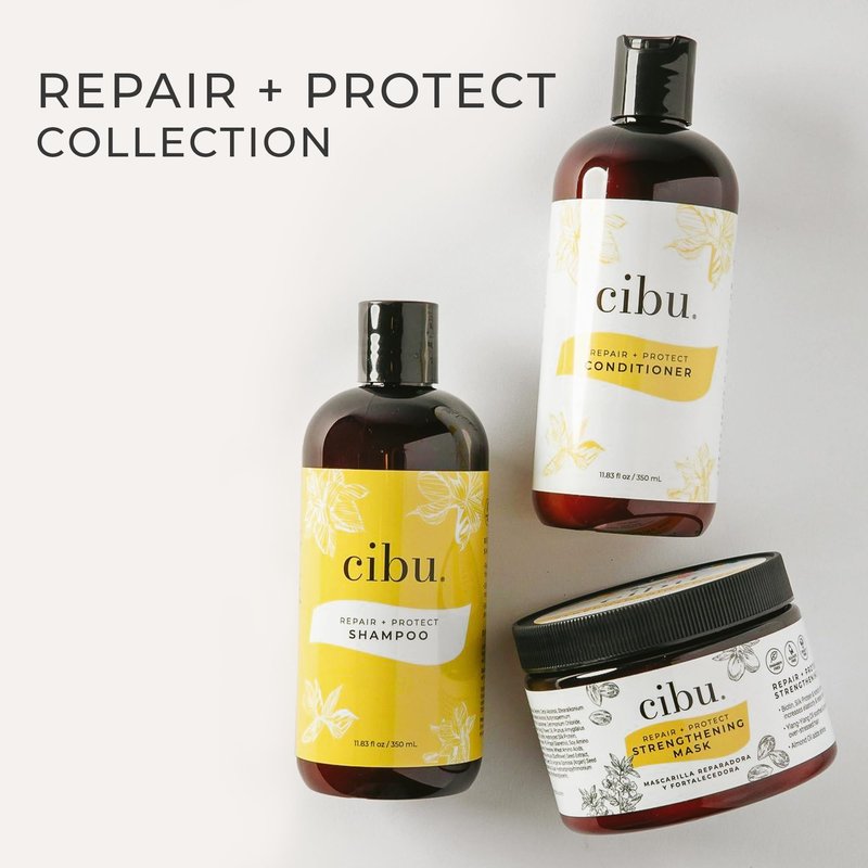 CIBU Repair + Protect Conditioner for Women, 11.83oz - Repair Conditioner for Damaged Hair - Protects from Breakage and Leaves Hair Soft and Smooth - Gentle for Daily Use - Refreshing Scent
