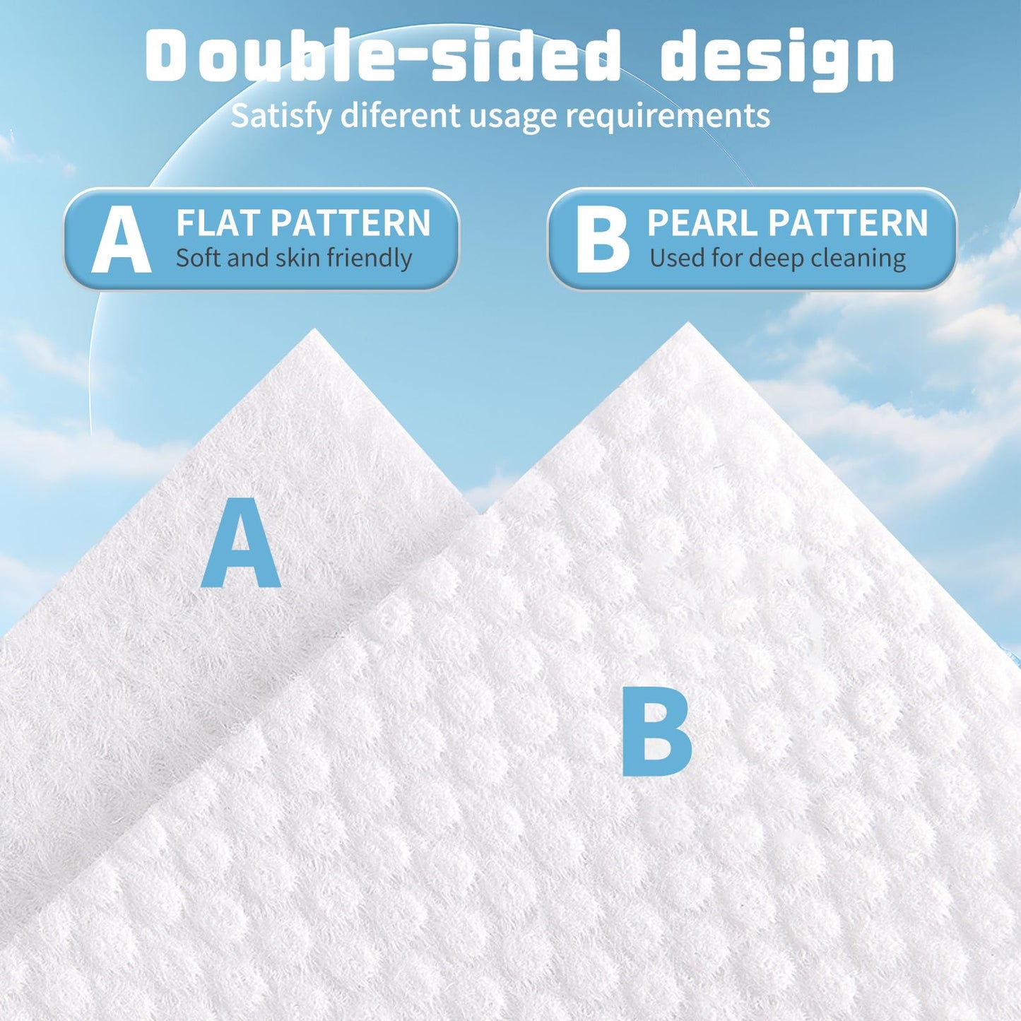 100 Count Disposable Face Towel, Biodegradable Facial Dry Wipes, Super Soft & Thick Face Cloth, Lint-Free Face Towelettes for Sensitive Skincare, Makeup Remover Dry Wipes, Facial Cleansing (4 Pack)