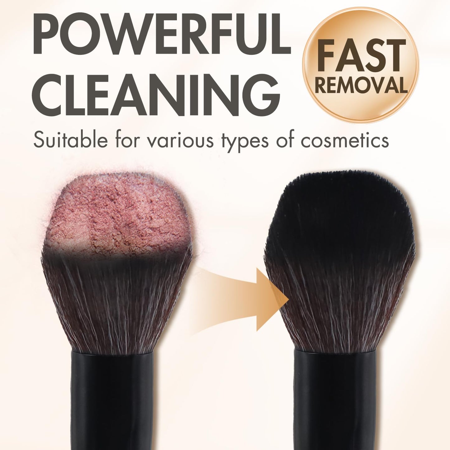 Embagol Makeup Brush Cleaner, Easily Remove Stubborn Makeup, Dirt & Impurities from Makeup Brushes, Rinse-Free & Quick Drying & Vegan & Cruelty-Free(1000 ml/33.8 fl oz, pack of 2)