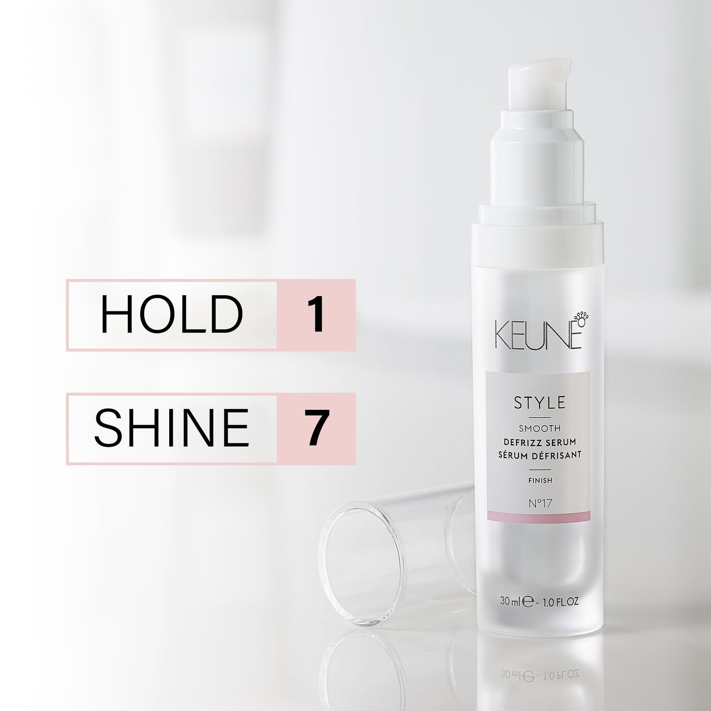 Keune Style Defrizz Serum, Anti-Frizz & UV Protection Serum for Smooth, Shiny Hair, 1 Fl Oz