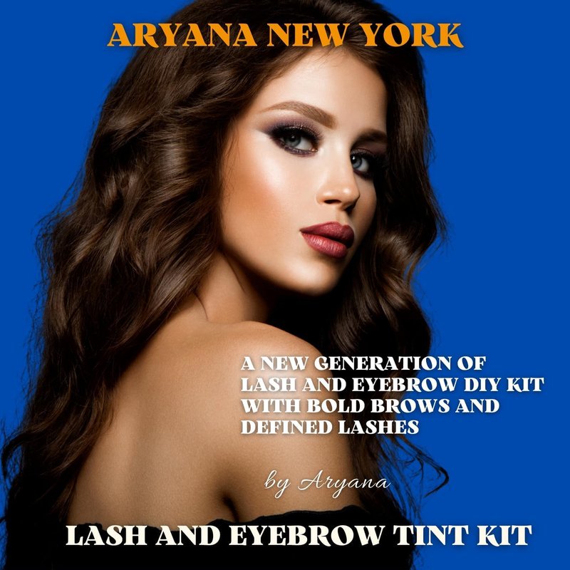 ARYANA NEW YORK LASH AND EYEBROW KIT - Up to 10 Applications - Black and Brown 15 ML - With Brow Brush