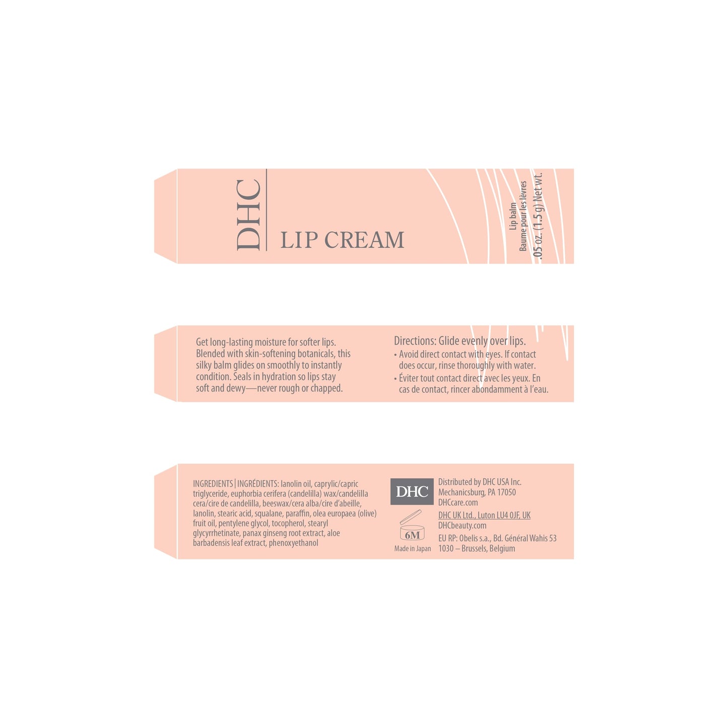DHC Deep Cleansing Oil 2.3 Fl Oz., Lip Cream 0.05 oz. Net wt. and Mascara Perfect Pro Double Protection 0.17 oz. Net wt., Black