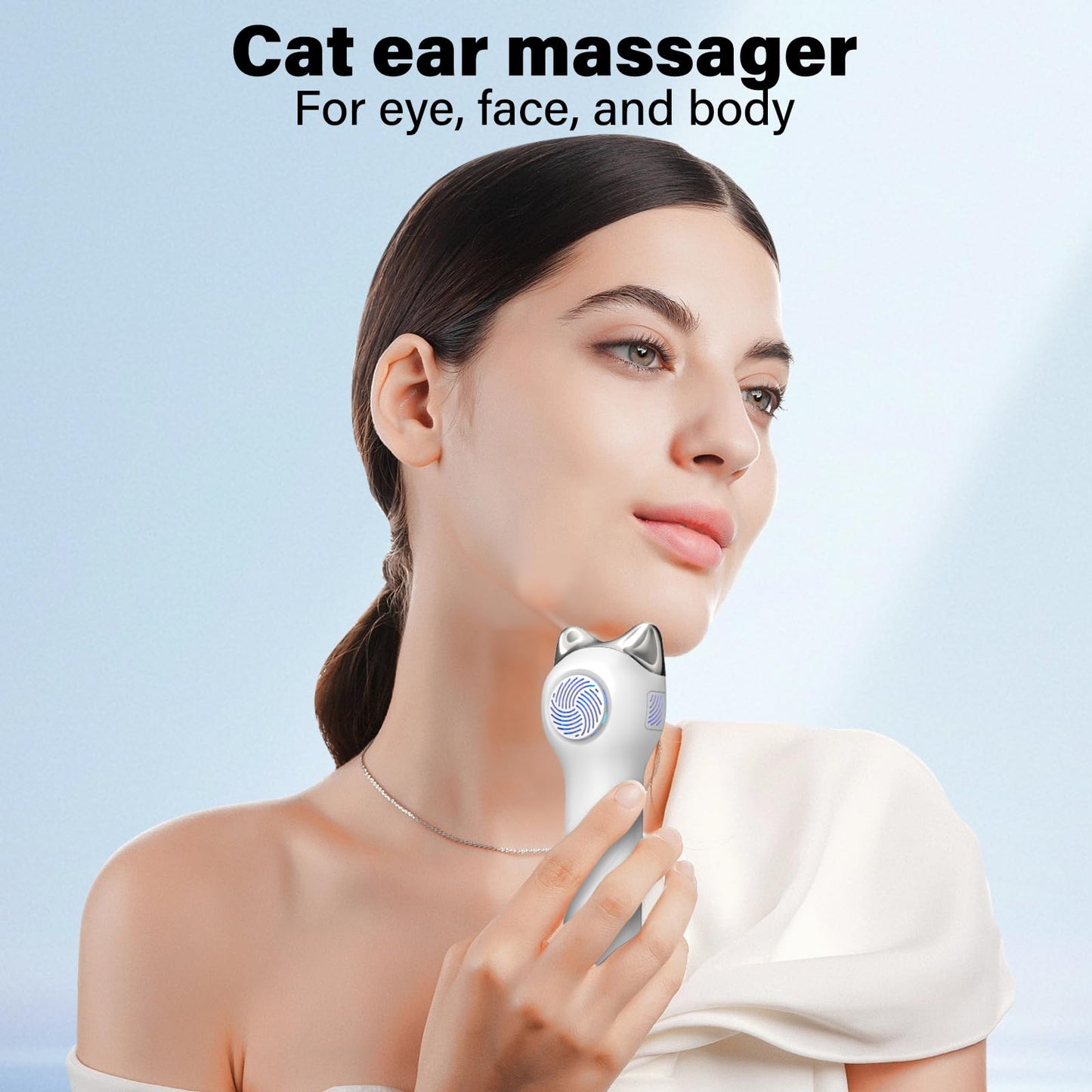 Cool and Hot Facial Firming Device, Light Face Tool with Vibration, Facial Massager with 8-21°C Cold, 38-47°C Hot, Electric Skin Care Kit