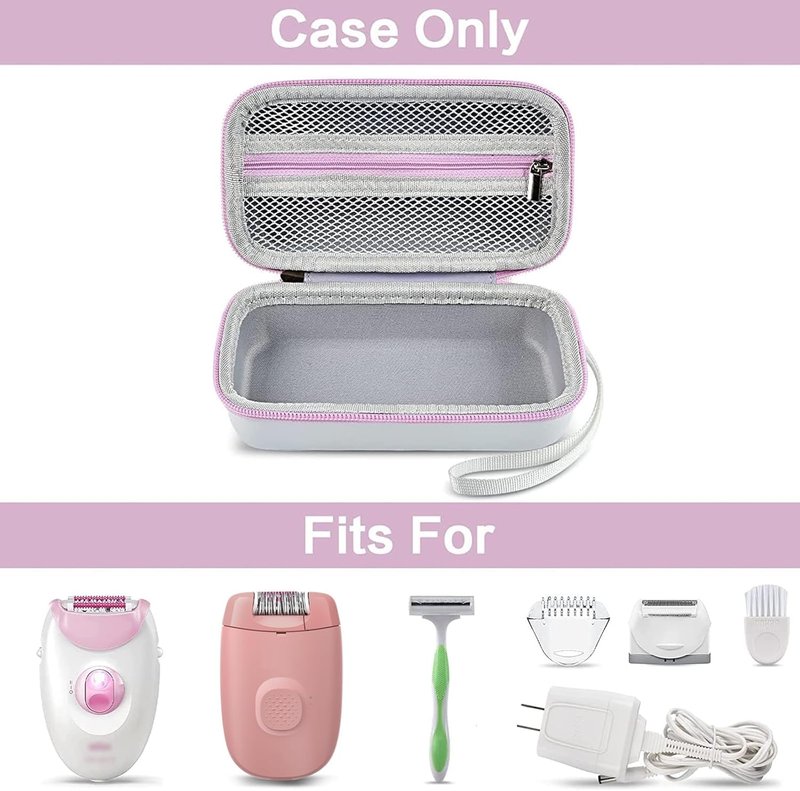 Epilator Organizer Case - Hard Protective Travel Storage Box for Braun Silk-epil 3/3-270 | Mesh Pocket, Holds Accessories