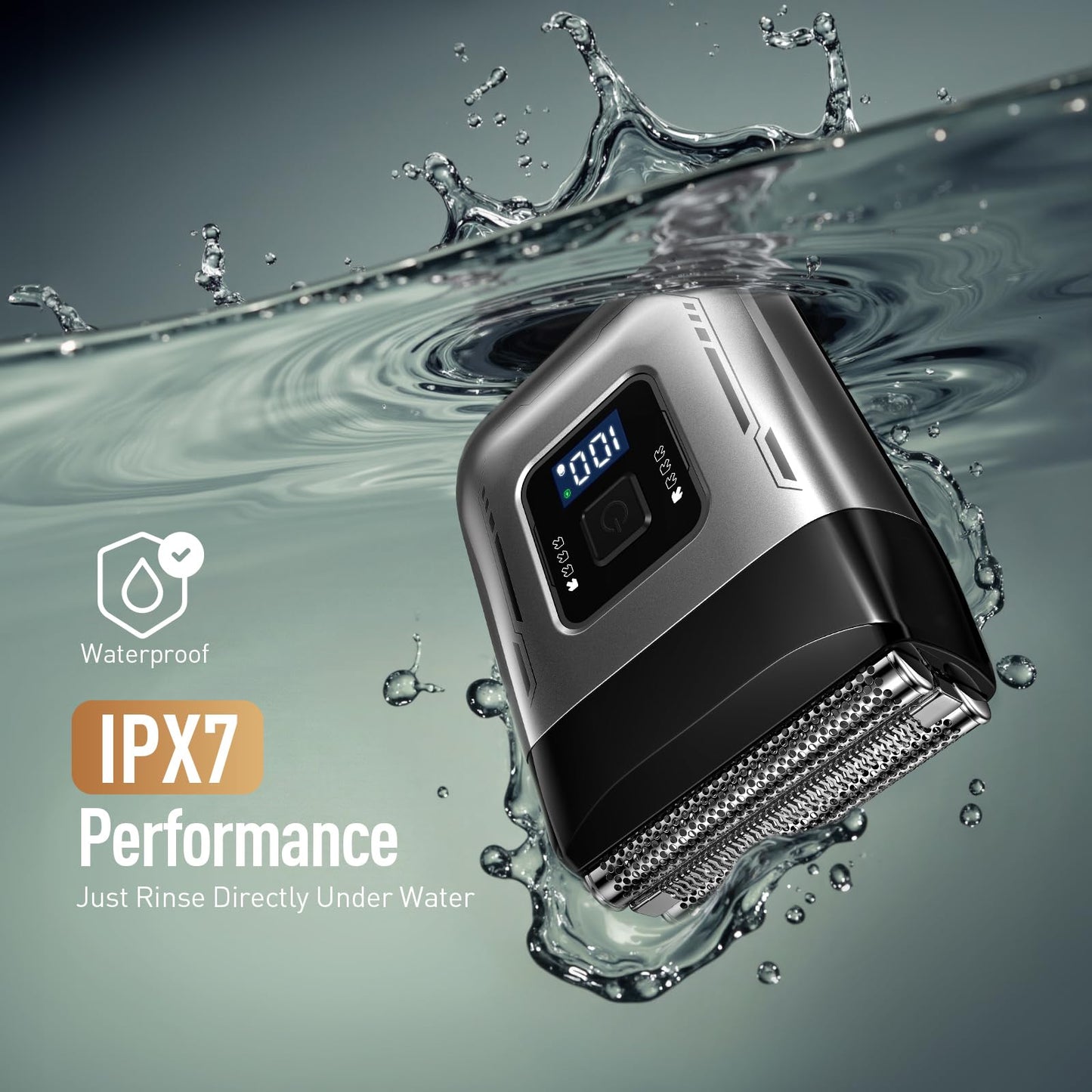 Scrorui Cordless Foil Shaver for Men: High-Speed 6000RPM