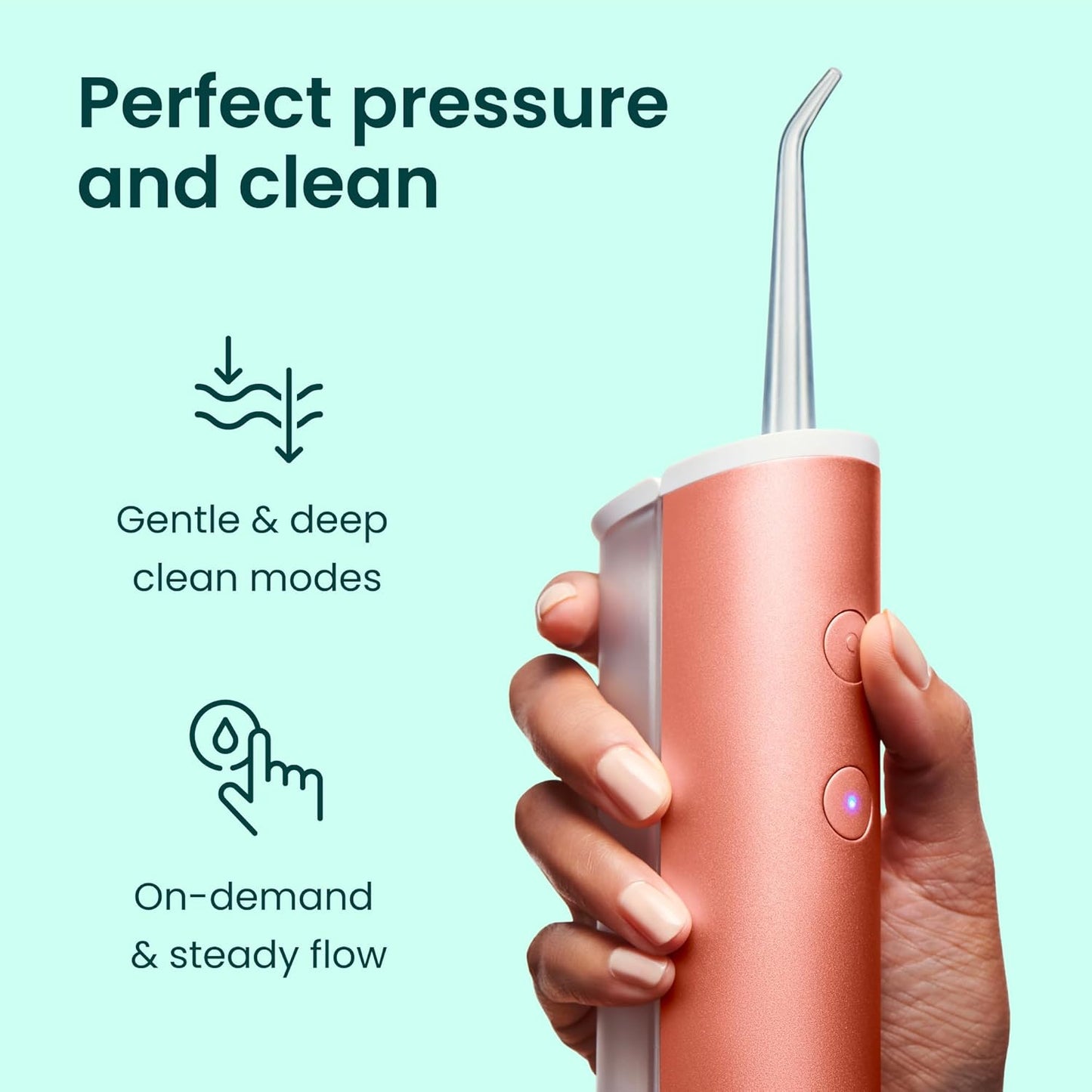 Quip Water Flosser Tip Refills - 360° Rotating Dental Pick Tips | Rechargeable, 3-Pack
