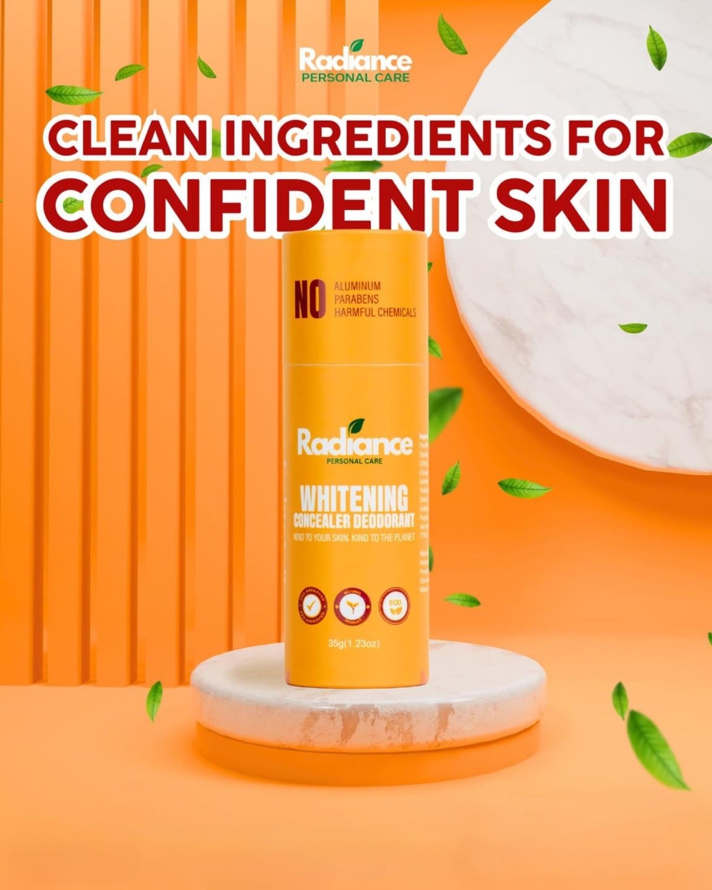 Radiance Personal Care Concealer Deodorant – Underarm Deodorant with Skin-Perfecting Coverage, Long-Lasting Freshness, Lightweight & Smooth Finish-Medium Shade