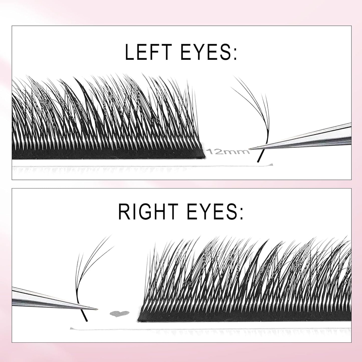 Fox Eyelash Extensions - 5D Mutil-Layer YY Mink Lash Fans | Natural Fluffy Handmade, C/D Curl, 10mm