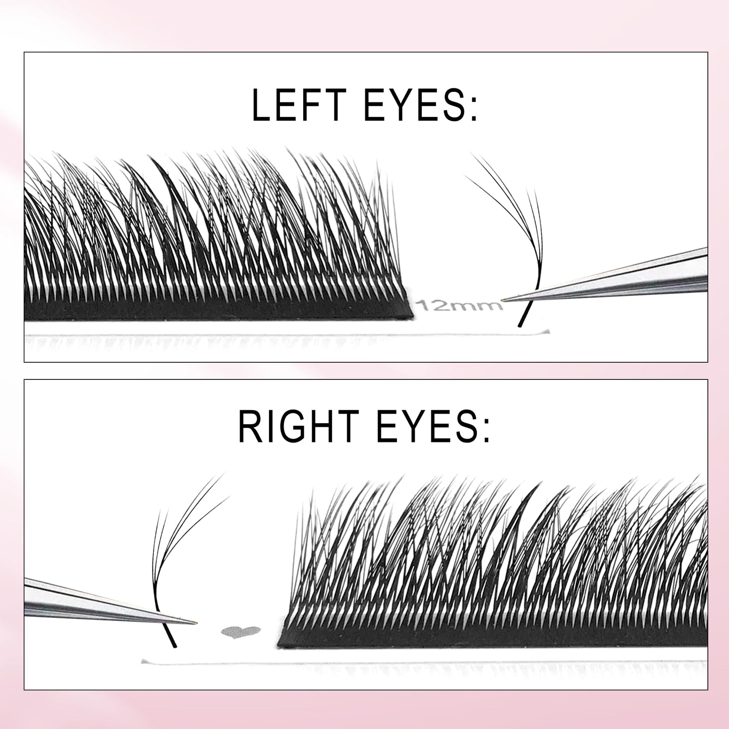 CoMango Fox Eyelashes Extension Flying YY Lashes 5D Mutil-layer Y Shaped Lash Mink Premade Lash Fans C/D Curly Foxy YY Lashes Natural Fluffy Handmade Individual Eyelash Fans(Black,5D-D-9mm)
