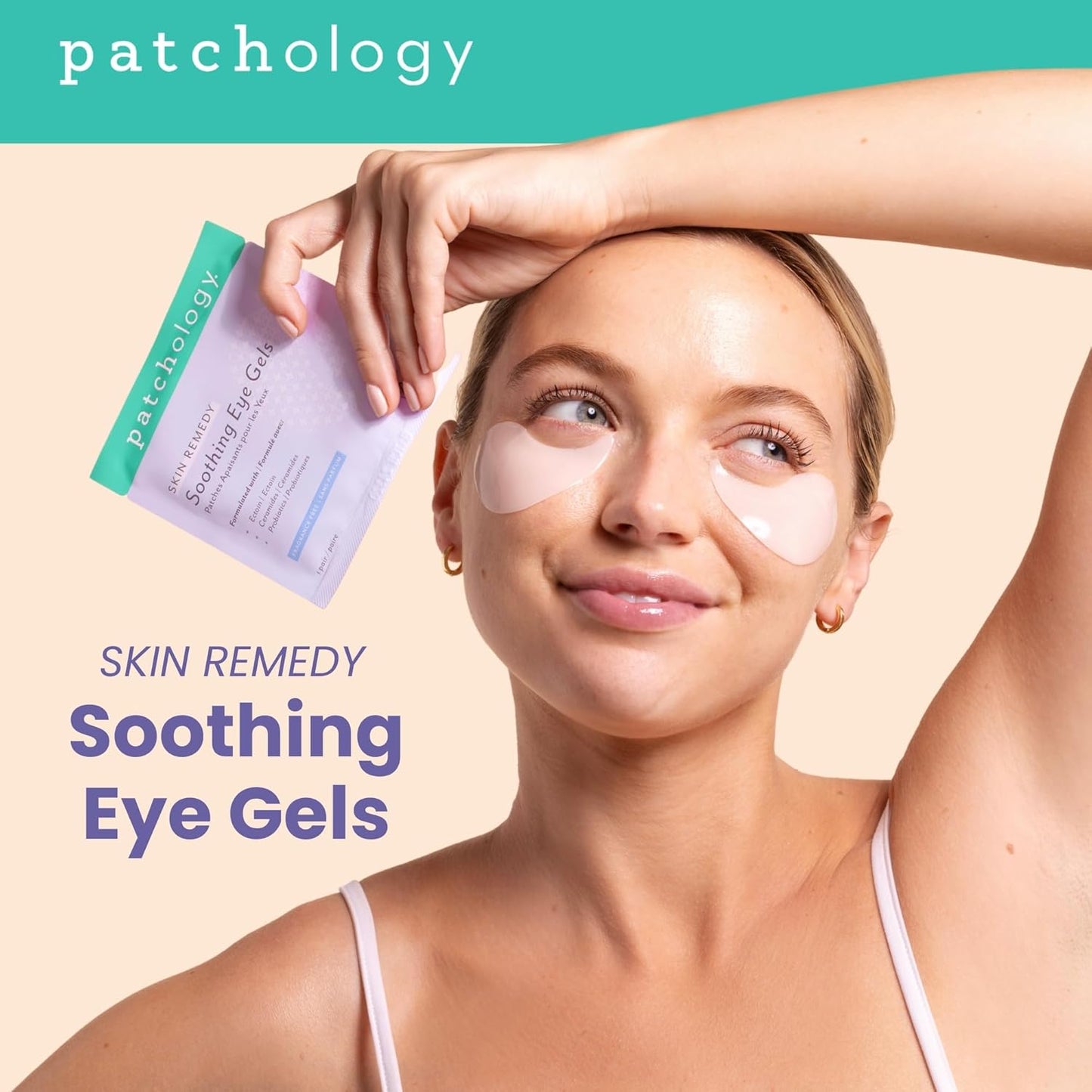 Patchology Soothing Eye Gels - Ultra-Soft Hydrogel Undereye Masks with Ectoin & Ceramides | Hydrate & Refresh Tired Eyes (5 Pack)