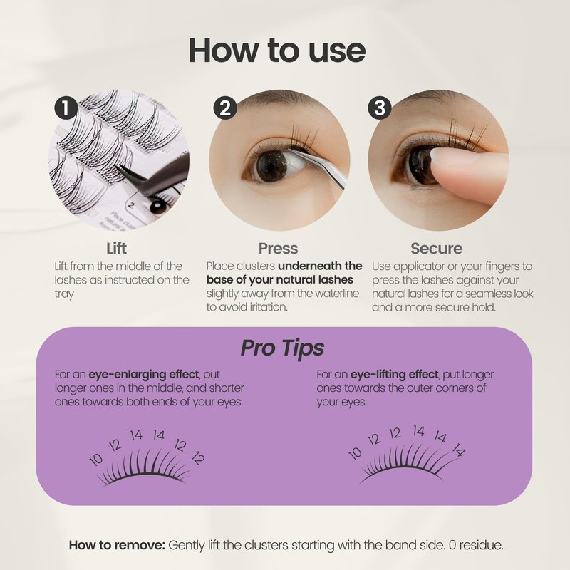 Press-On No Glue Needed Lash Clusters 72Pcs丨Self Adhesive Eyelashes 10-16mm丨Wispy Cateye Look丨Reusable & No Residue丨Beginner Friendly Extension Kit by GlamReal