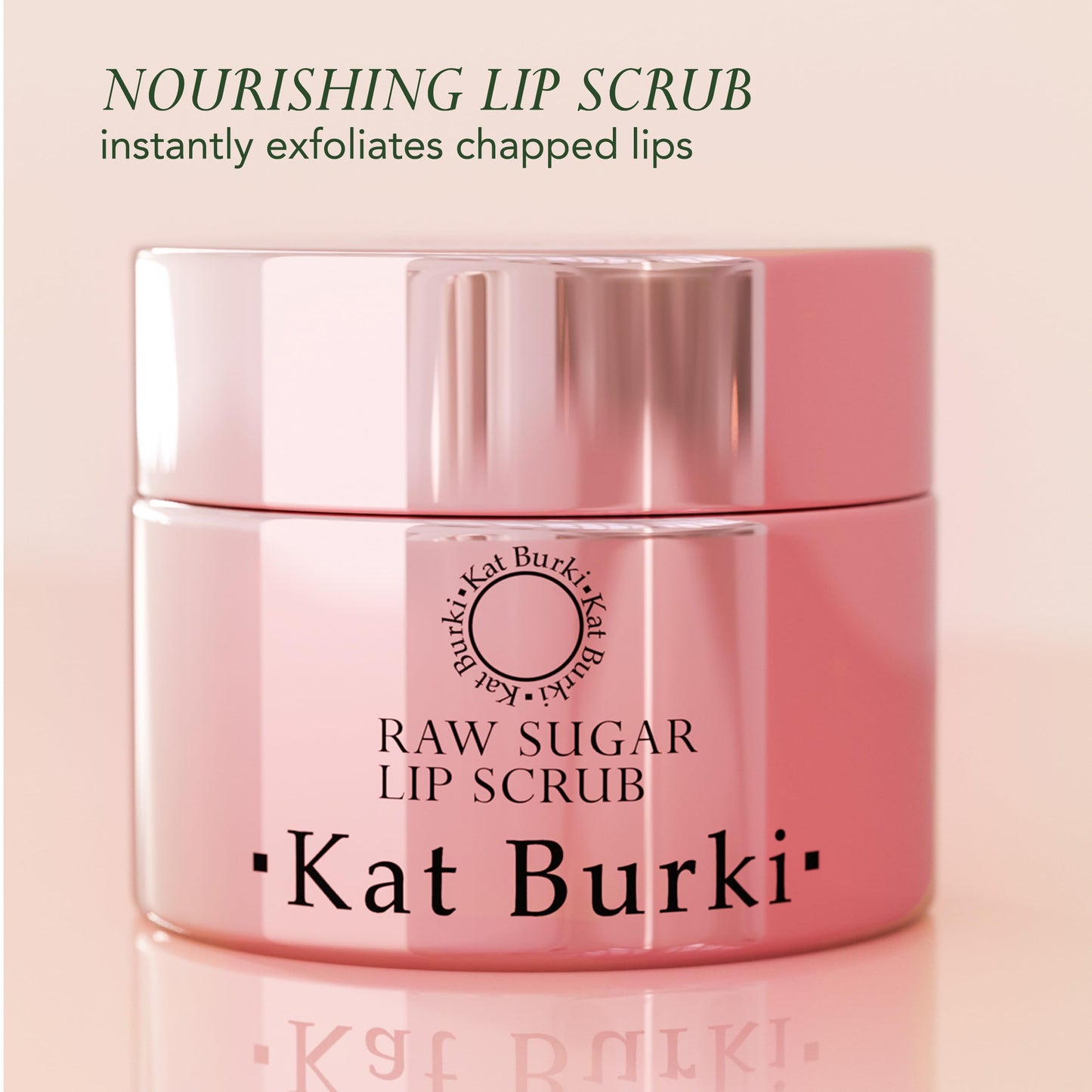 Kat Burki Sugar Lip Scrub Exfoliator. Moisturizer for Dry and Chapped Lips that Leaves Them Smooth and Brighter, 1 fl. oz.