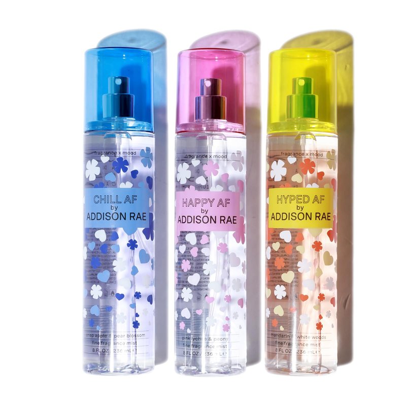 Body Mists Giftset by Addison Rae - Happy, Hyped, Chill - Body Spray for Women - Mood-Enhancing, Vegan, Cruelty Free Fragrance Mists - 3 pc