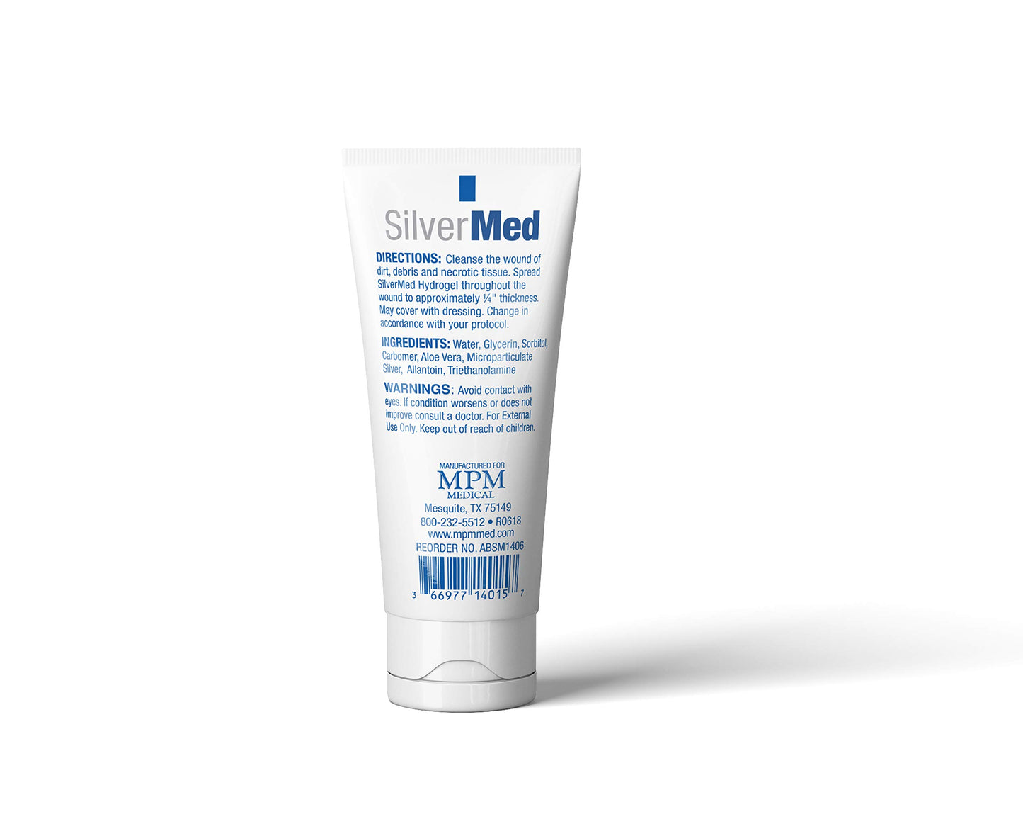 MPM Medical SilverMed Silver Antimicrobial Wound Gel, Sulfa-Free Clear Hydrogel Wound Gel with Silver Ions for Cuts, Scrapes, Burns, Abrasions, Skin Tears & Minor Skin Irritations, 1.5 oz (ABSM1406)