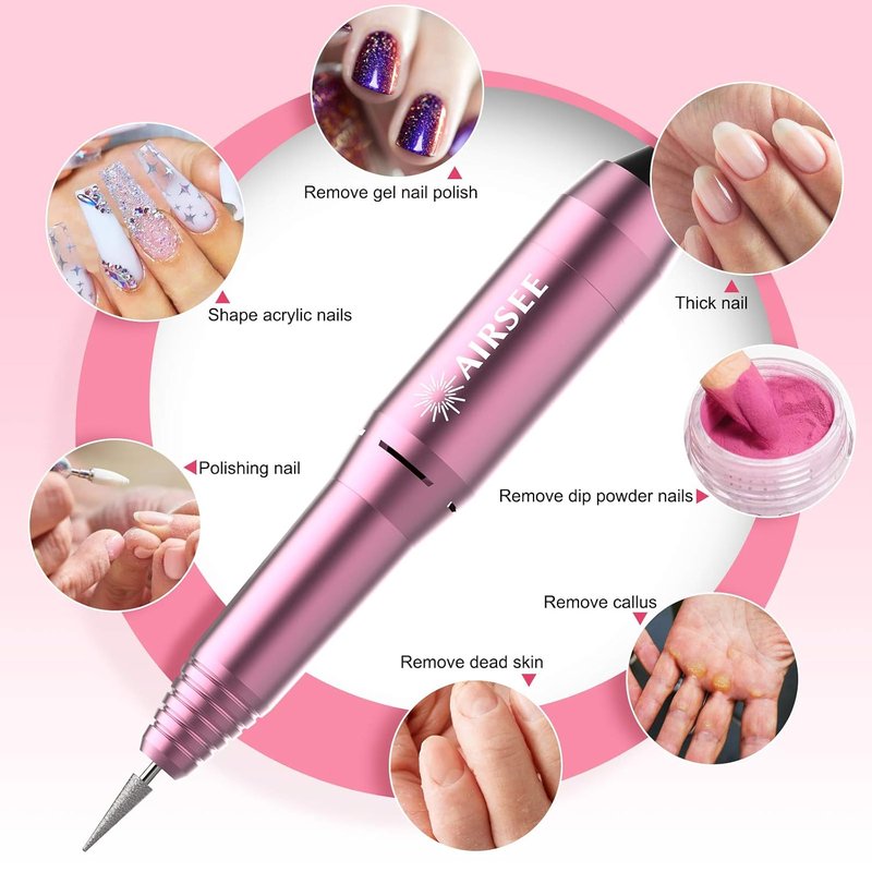 Professional Electric Nail Efile Machine - 20000RPM Nail Drill with 11 Bits & 56 Sanding Bands | Manicure Tools for Acrylic Nails