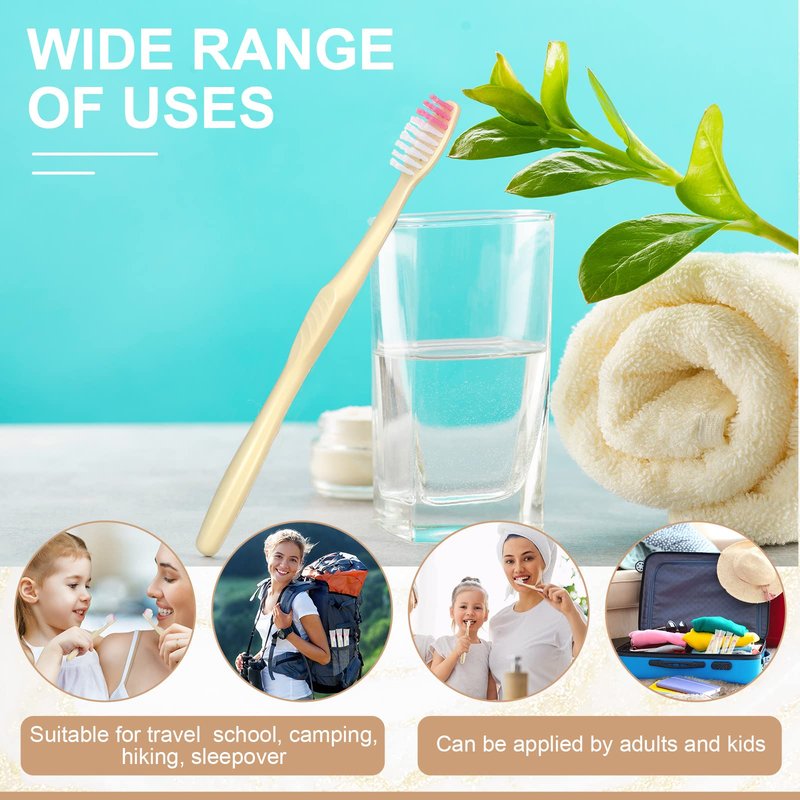 Tanlade 800 Pcs Disposable Toothbrush Bulk Individually Wrapped Manual Soft Bristle Disposable Toothbrushes Bulk Travel Toothbrushes for Adults Kids Homeless Hotel Guest Rooms Camping Office
