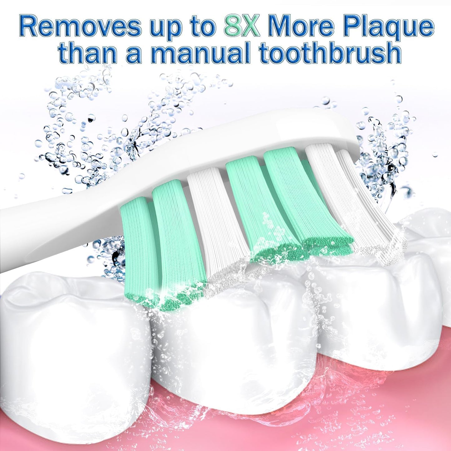 Aoremon Toothbrush Replacement Heads for Philips Sonicare C2 Plaque Control, 10 PCS Compatible with Philips Sonicare Click-on Electric Toothbrush Handles, Medium Firm Dupont Bristles