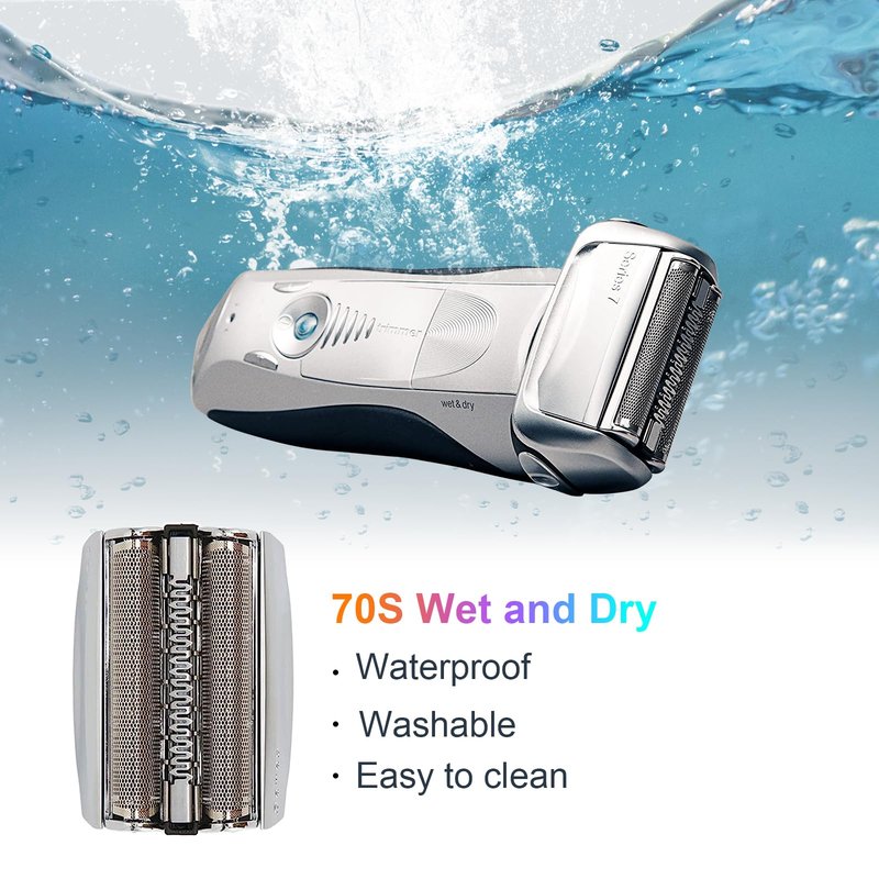 70S Electric Shaver Head Replacement Part Compatible with Braun Series 7 70S Electric Shaver Head Replacement (3 Pack)