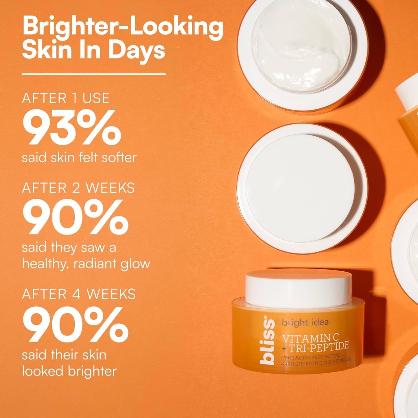 Vitamin C Tri-Peptide Brightening Moisturizer - Hydrating Anti-Aging Face Cream | Clean Vegan & Cruelty-Free 1.7 fl oz