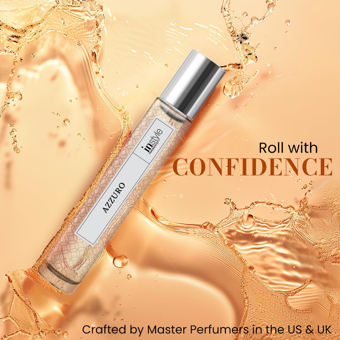 Instyle Fragrances, Azzuro, Rollerball, Women’s Eau de Toilette, Vegan, Paraben-Free, Phthalate-Free, Never Tested on Animals, 0.34 Fluid Ounces