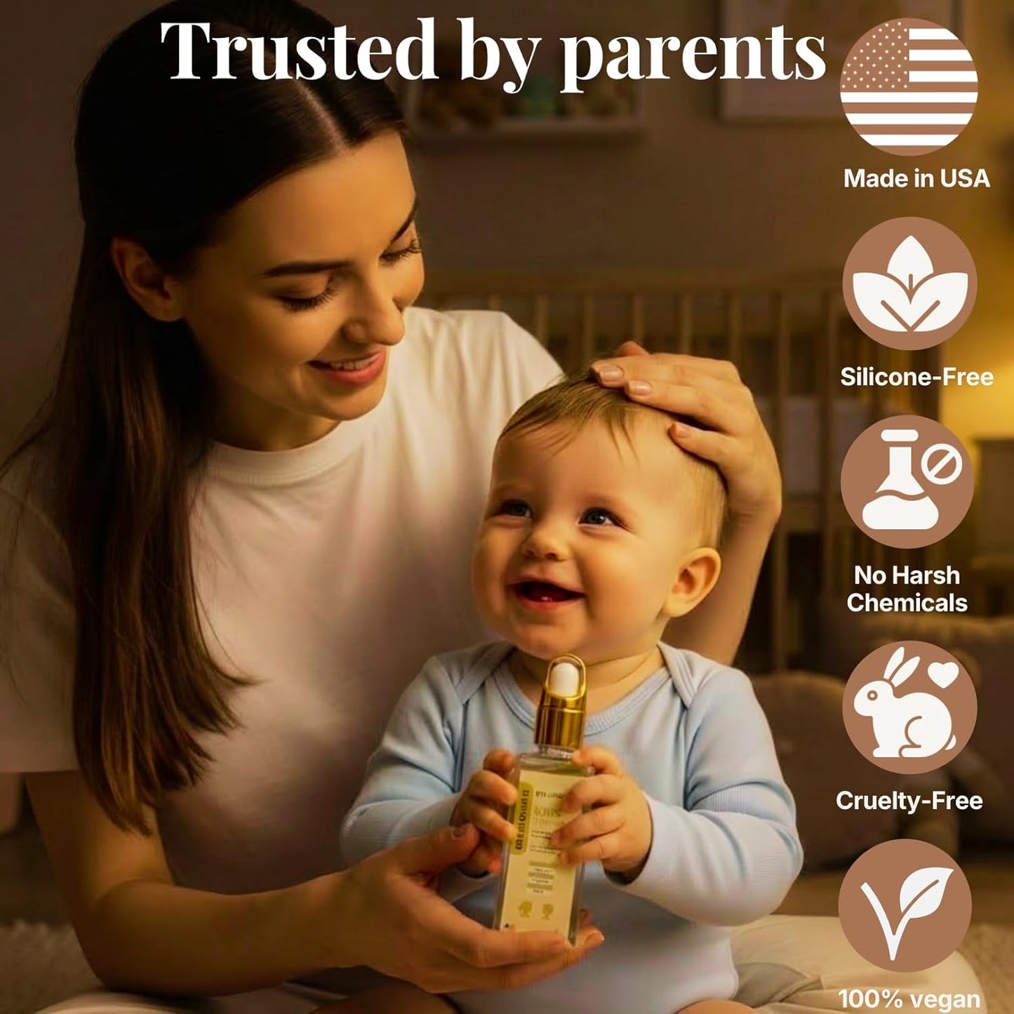 Kids & Baby Hair Growth Oil - High Potency Scalp Treatment with 26 Cold-Pressed Botanicals | For All Hair Types