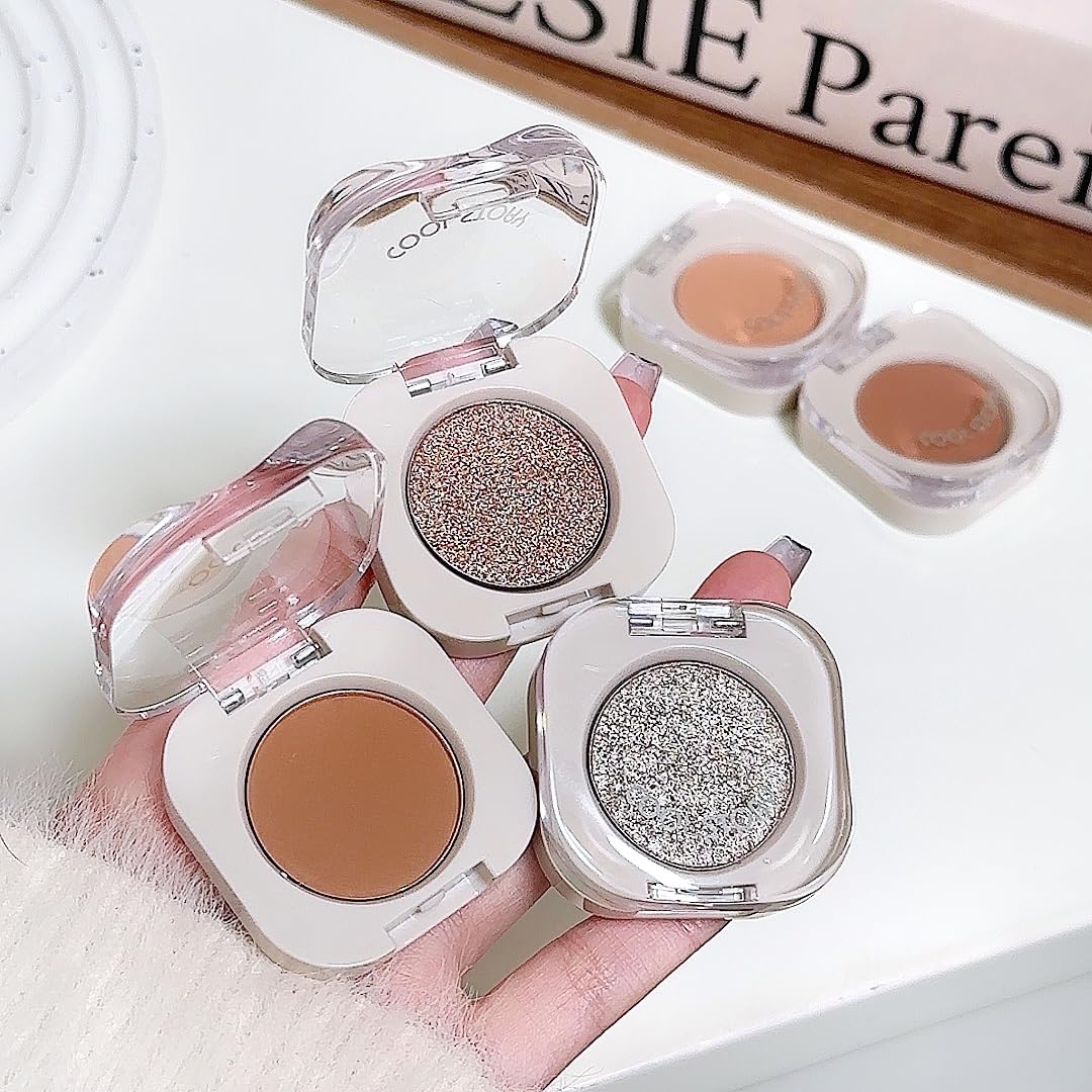 Nude Whisper Single Eyeshadow for Mature Skin - Soft Matte Beige, Ultra-Pigmented & Blendable Cream for Everyday Makeup