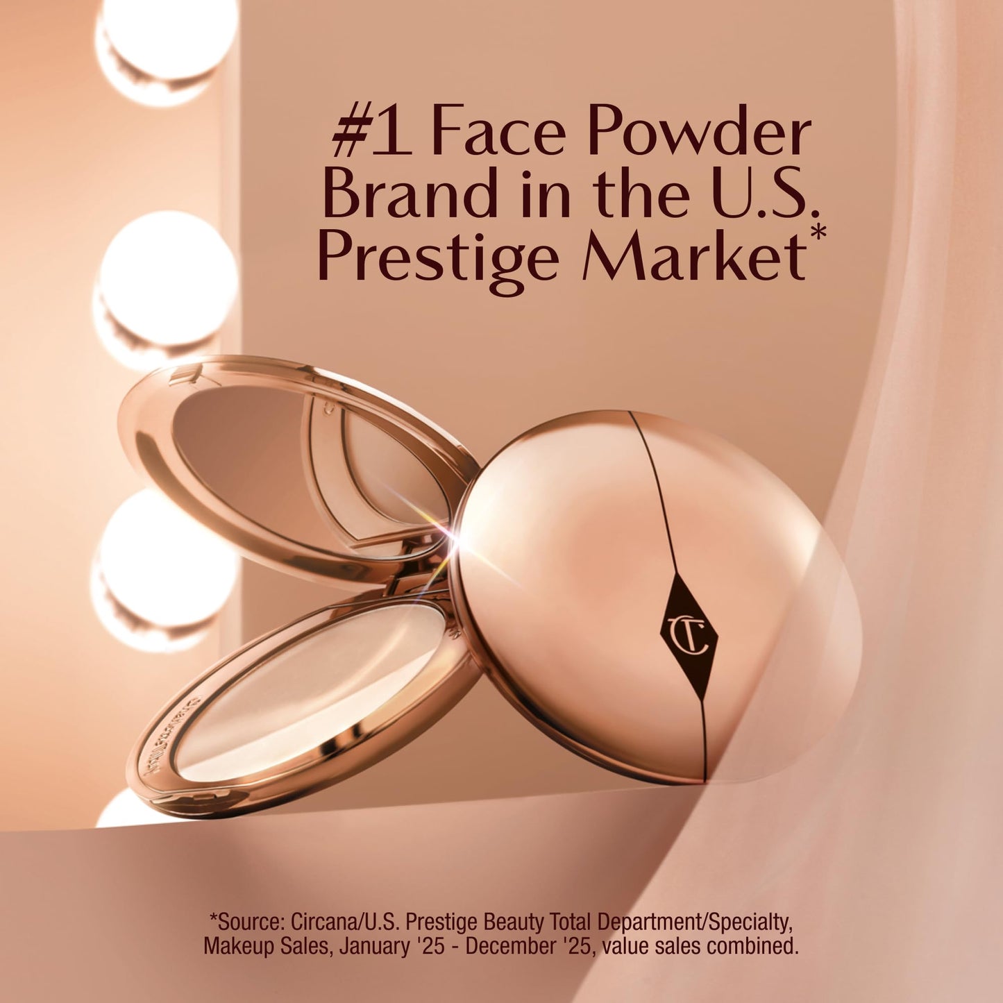 Charlotte Tilbury Airbrush Flawless Finish Setting Powder - Pore-Blurring Pressed Powder for Face Makeup to Minimize Shine with a Soft-Focus Finish - 4 Deep