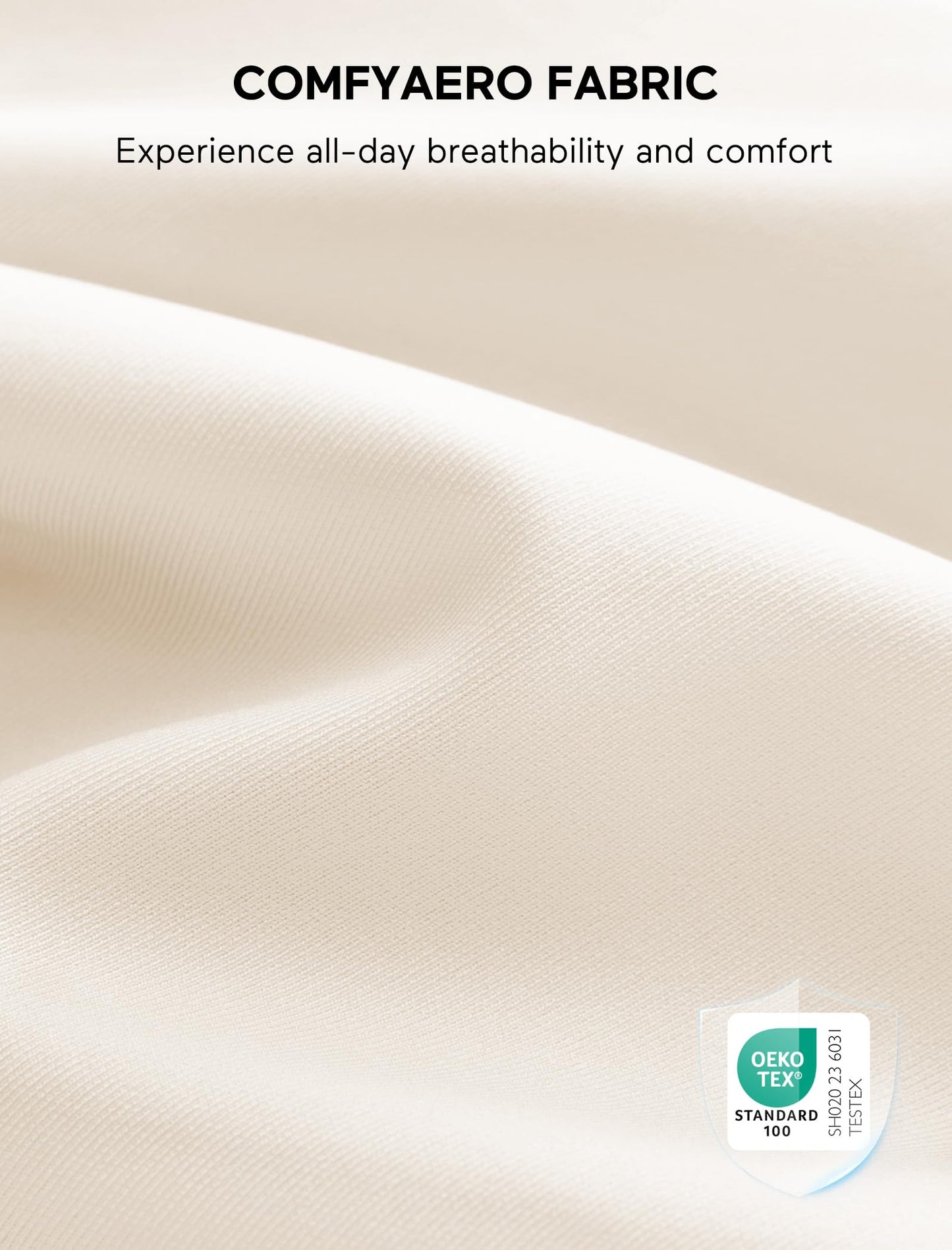 COMFELIE Women Comfort Revolution No Underwire Bra Smooth Sport Bras with Semi Fixed Pads Almond Large