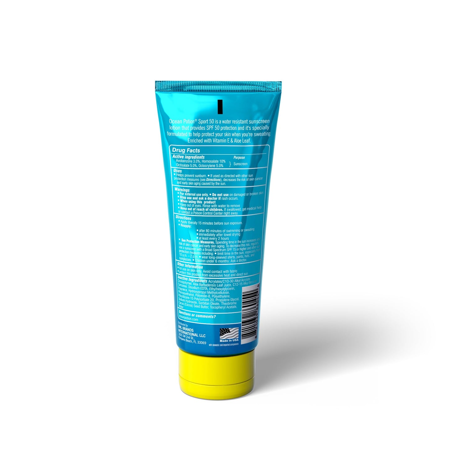 Ocean Potion Sport Sunscreen Lotion SPF#50 6.8oz (Pack of 2)