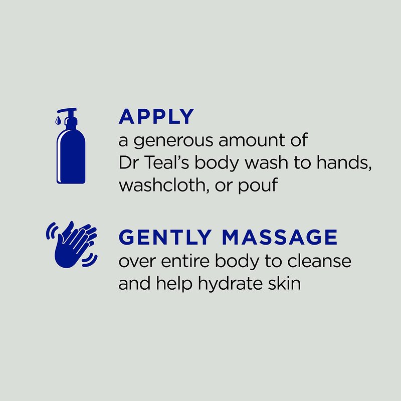 Dr Teal's Body Wash with Pure Epsom Salt, Cannabis Sativa Hemp Seed Oil, 24 fl oz (Pack of 4)