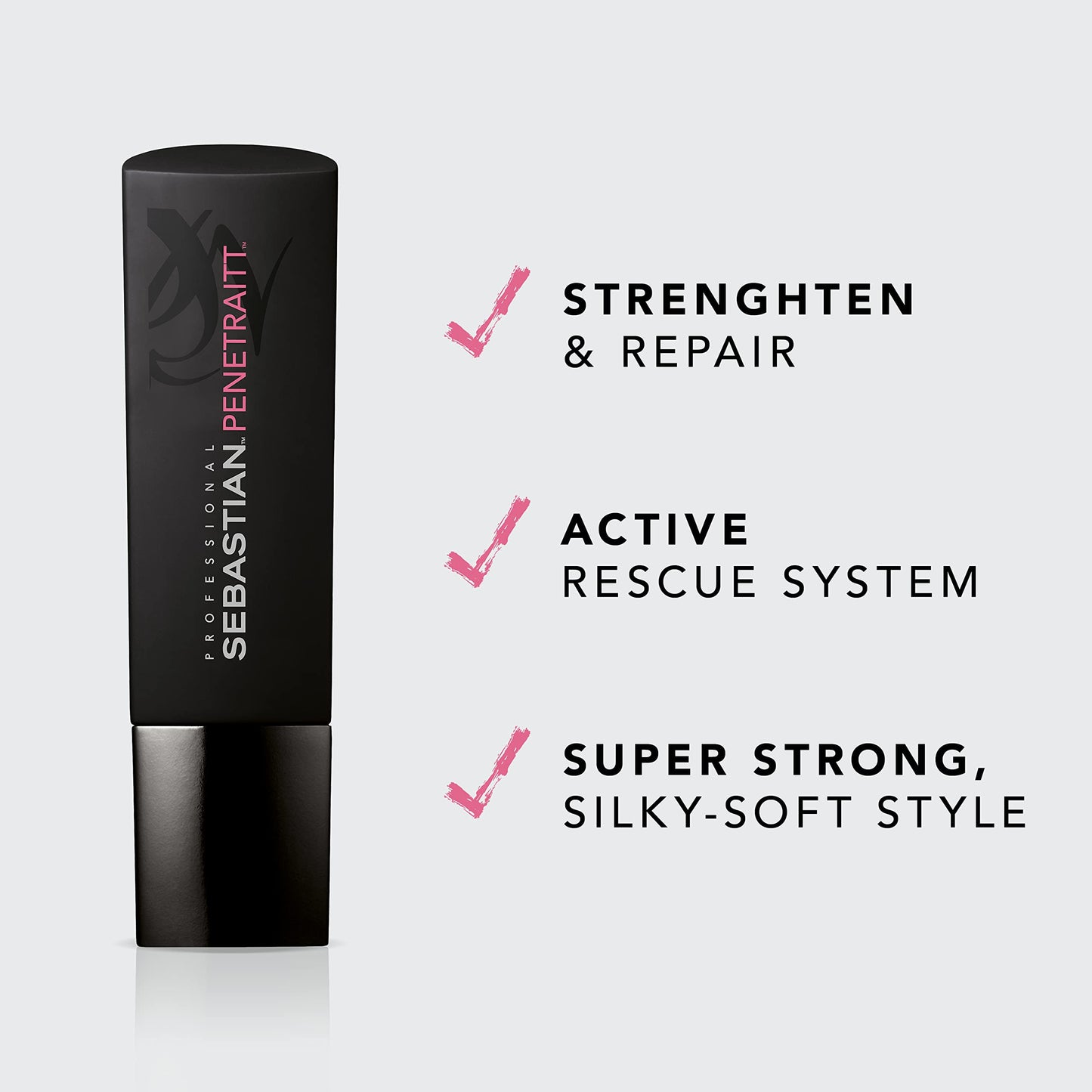 Sebastian Professional Penetraitt Shampoo | Strengthening & Repair | For Damaged & Colored Hair | 8.4 fl oz
