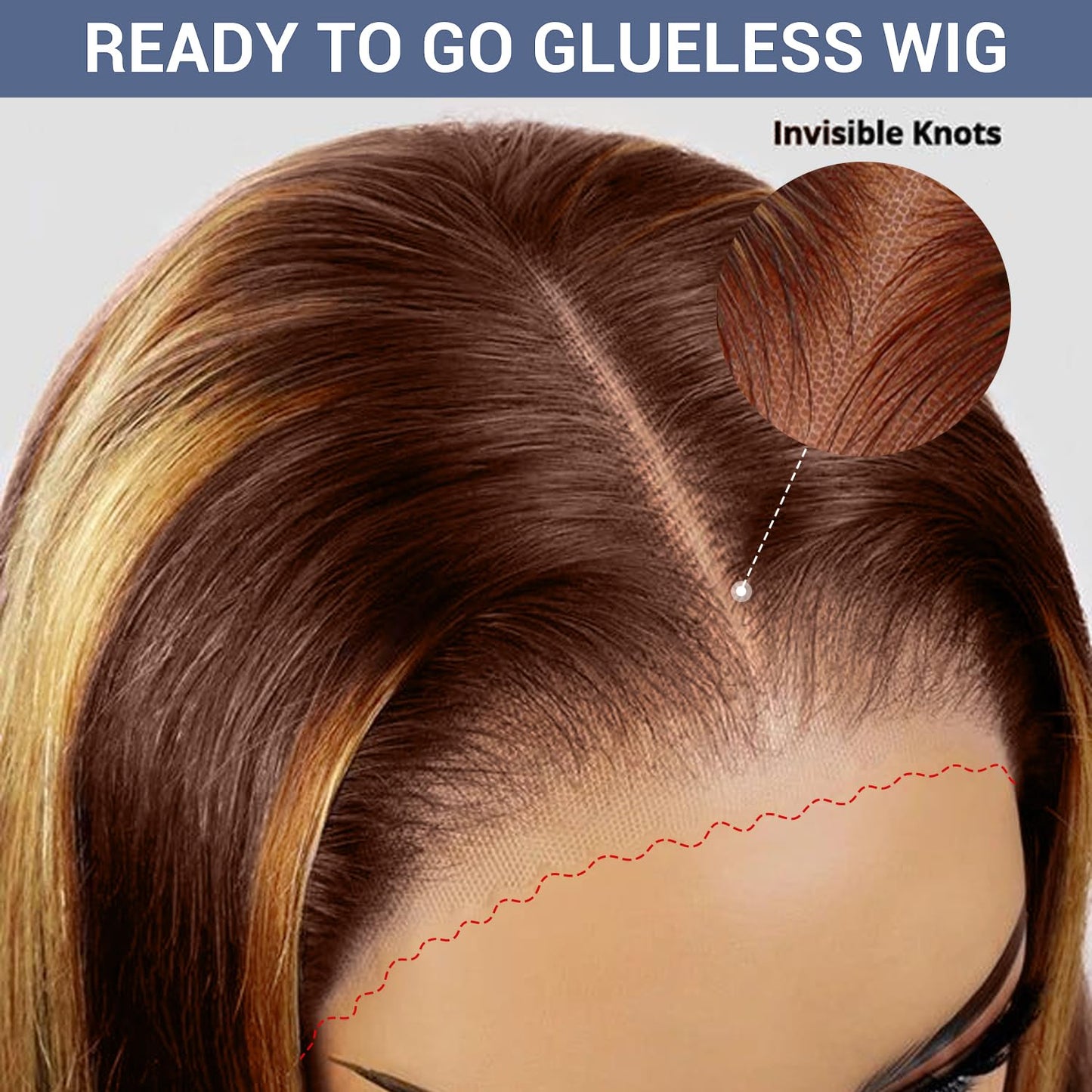 14Inch Blonde Highlight Bob Glueless Wig Human Hair 9x6 Wear And Go Glueless Wigs Pre Plucked Straight Short Bob Ombre Wig 220% Density 4/27 Honey Blonde Lace Front Straight Wigs Human Hair For Women